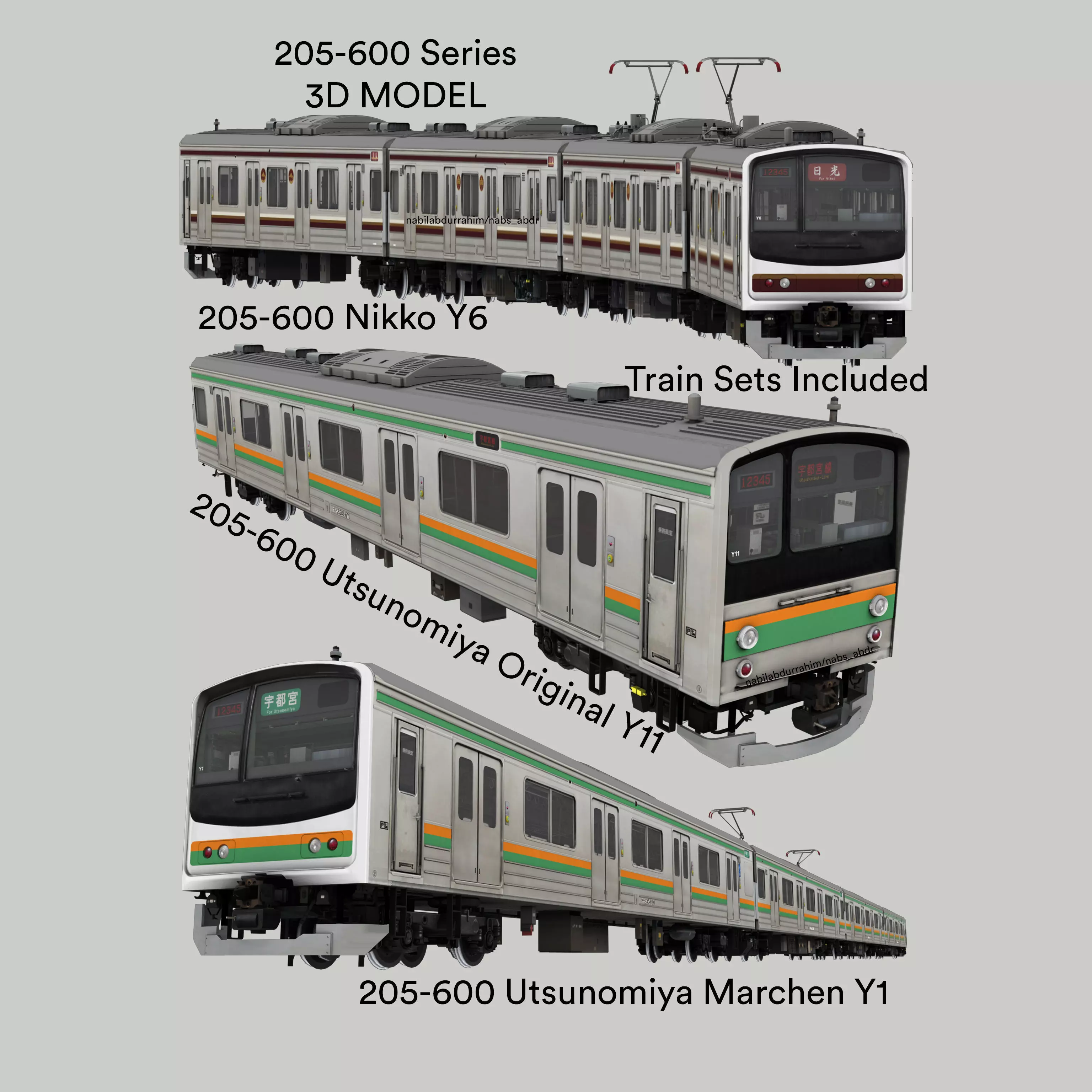 JR205-600 Utsunomiya-Nikko Line Full Version 3D model_0