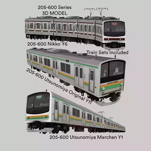 JR205-600 Utsunomiya-Nikko Line Full Version 3D model