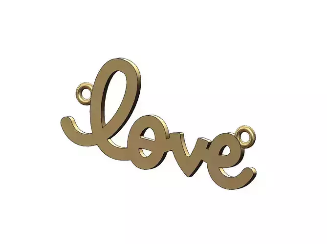 Simple love pendant and charm