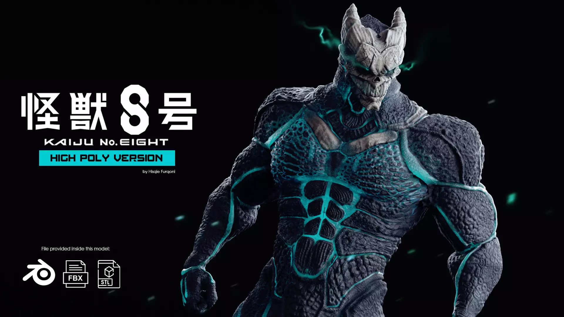 High Poly - Kaiju No 8 - Hibino Kafka 3D model_0