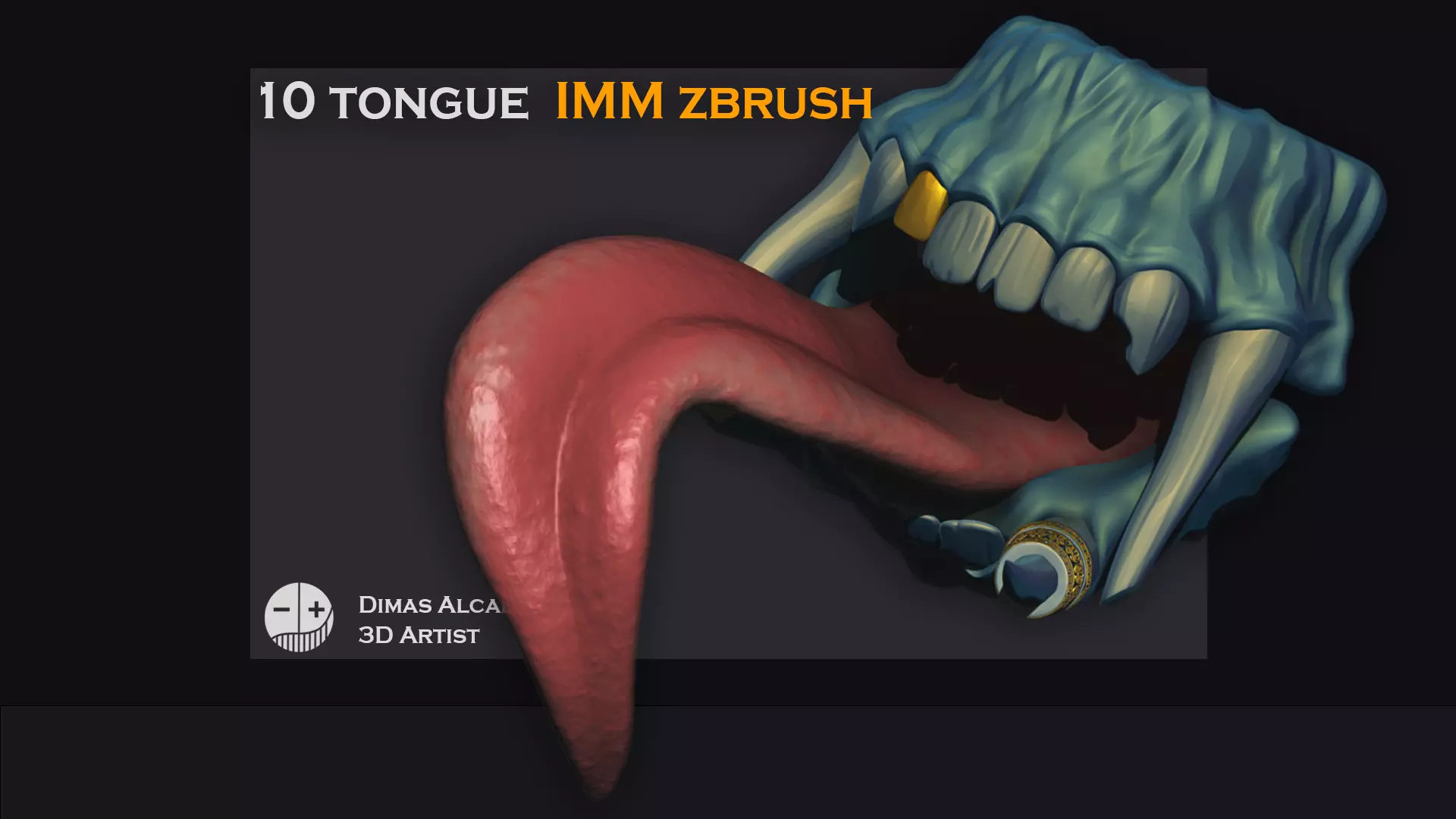 10 Character and Monster tongue zBRUSH IMM Low-poly 3D model_0
