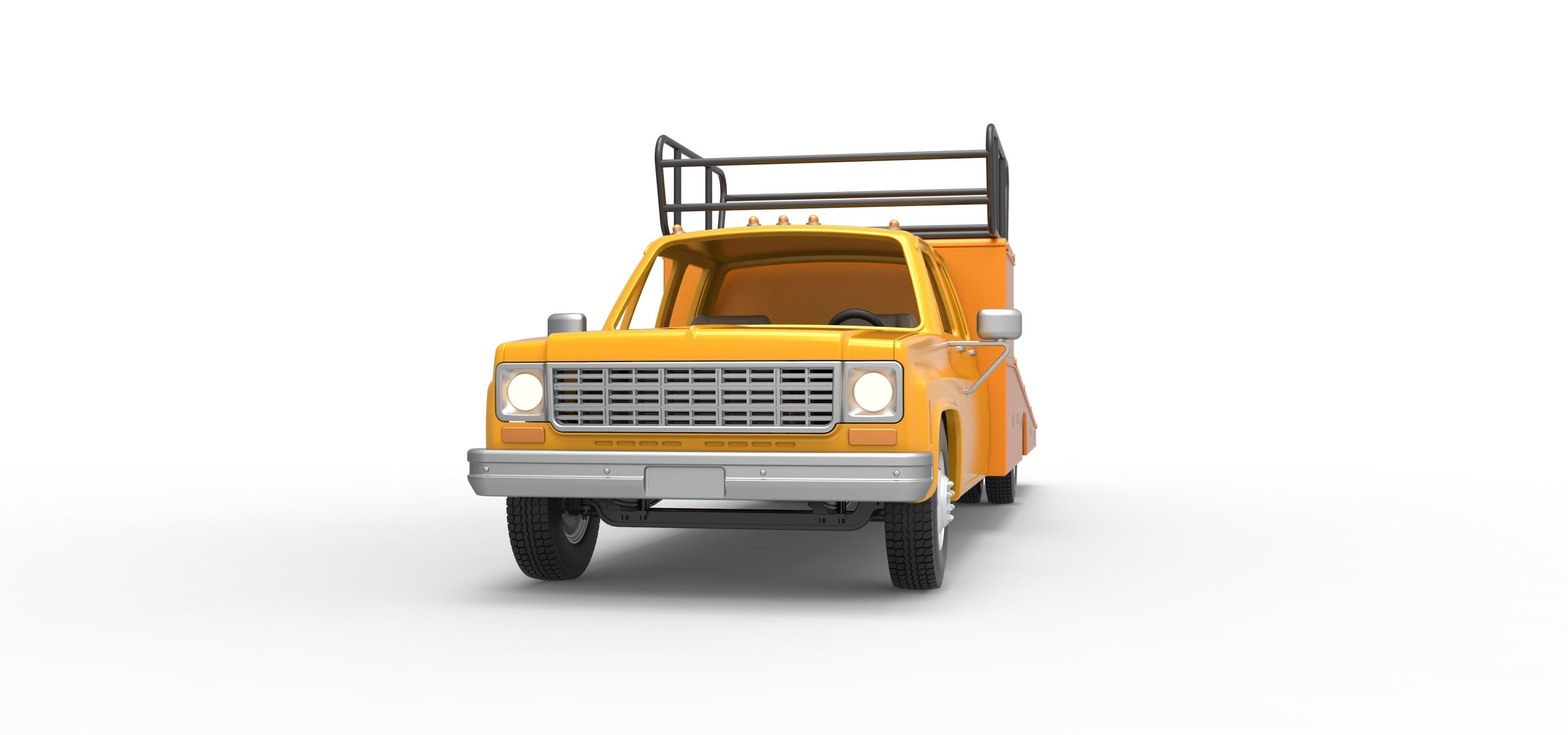 Vintage Transporter truck for Race car Scale 1 to 25 3D print model_13