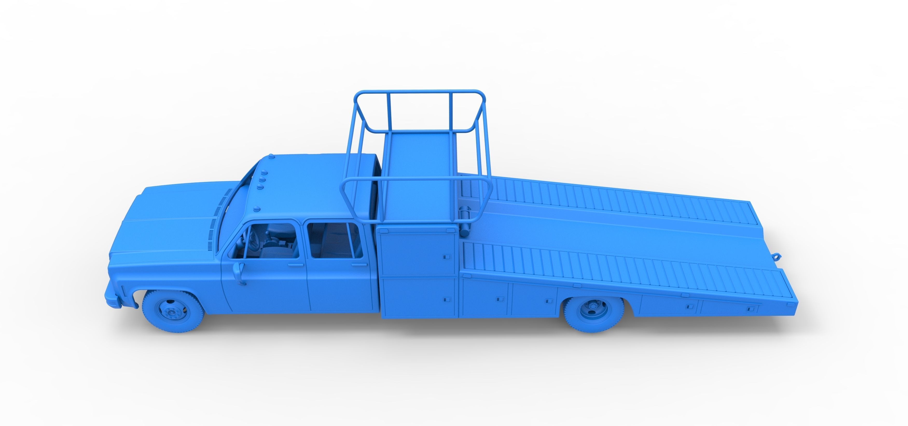 Vintage Transporter truck for Race car Scale 1 to 25 3D print model_44