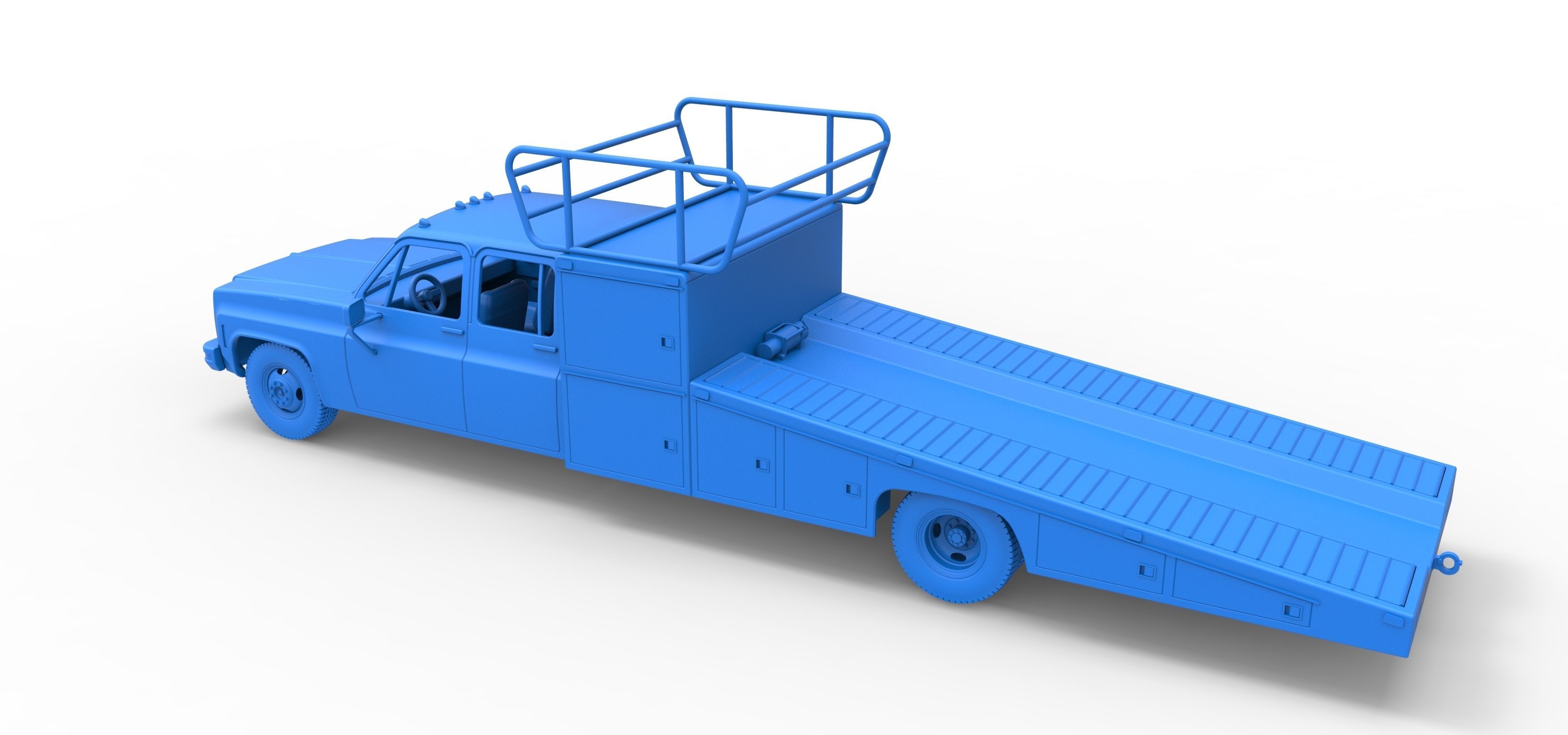 Vintage Transporter truck for Race car Scale 1 to 25 3D print model_46