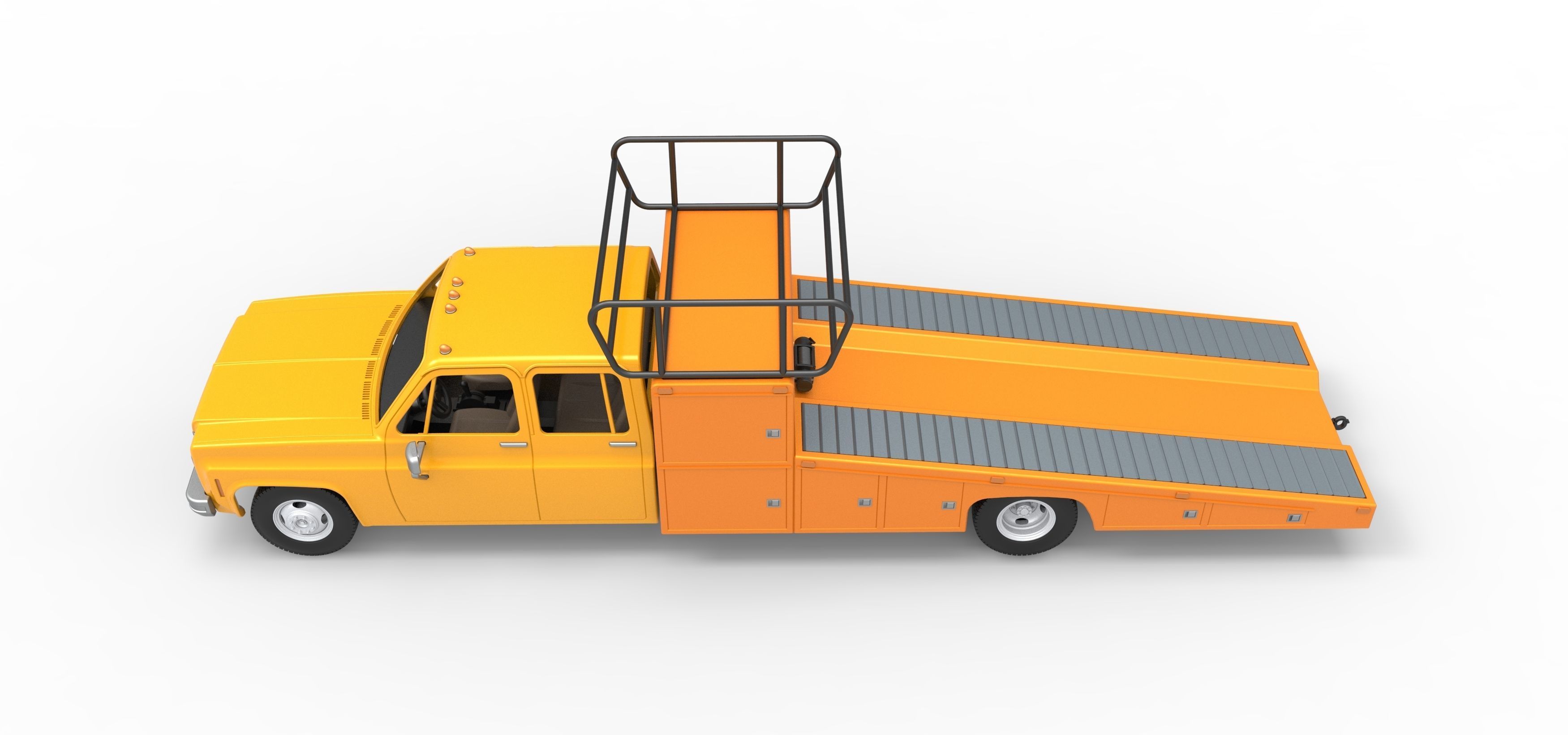 Vintage Transporter truck for Race car Scale 1 to 25 3D print model_17