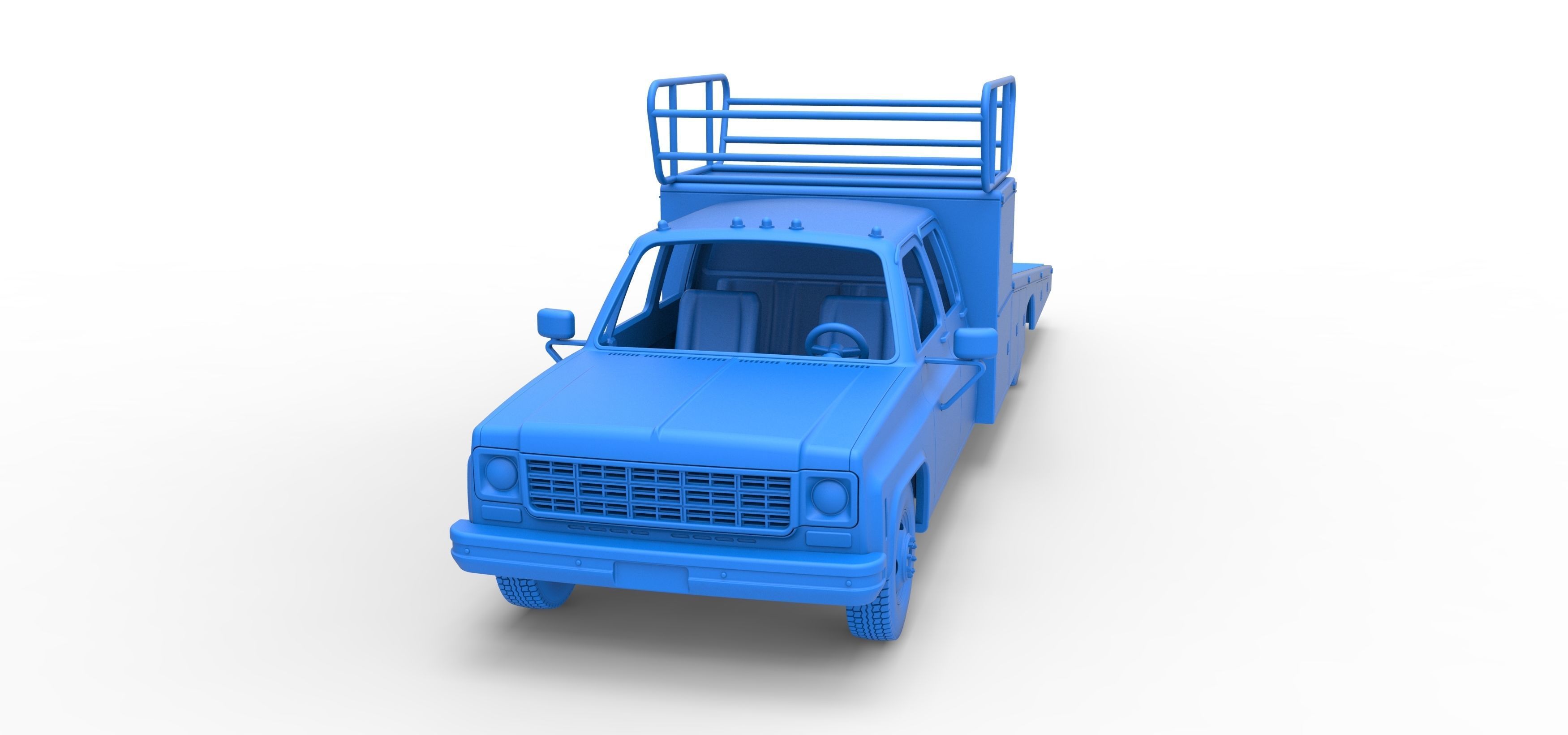 Vintage Transporter truck for Race car Scale 1 to 25 3D print model_39