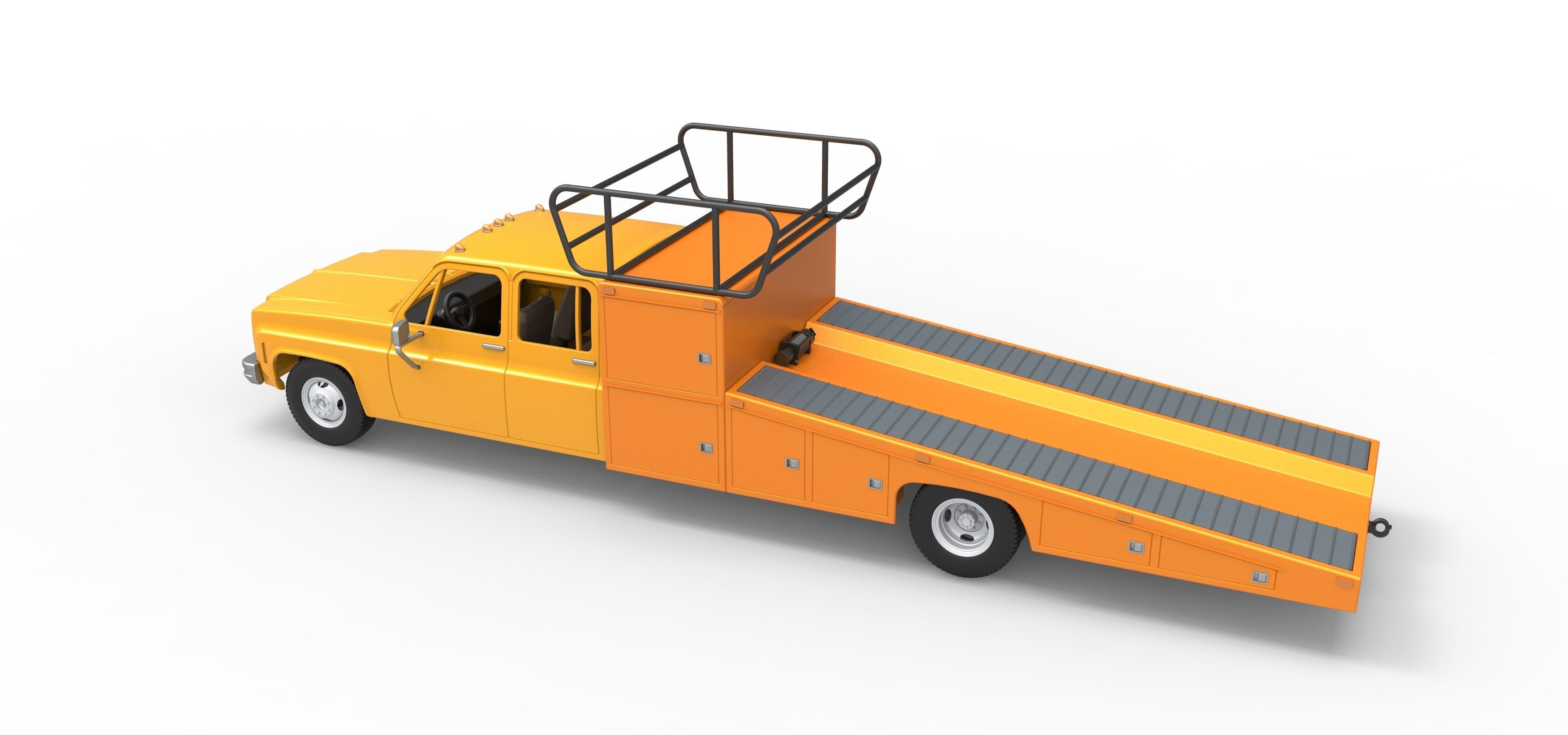 Vintage Transporter truck for Race car Scale 1 to 25 3D print model_19