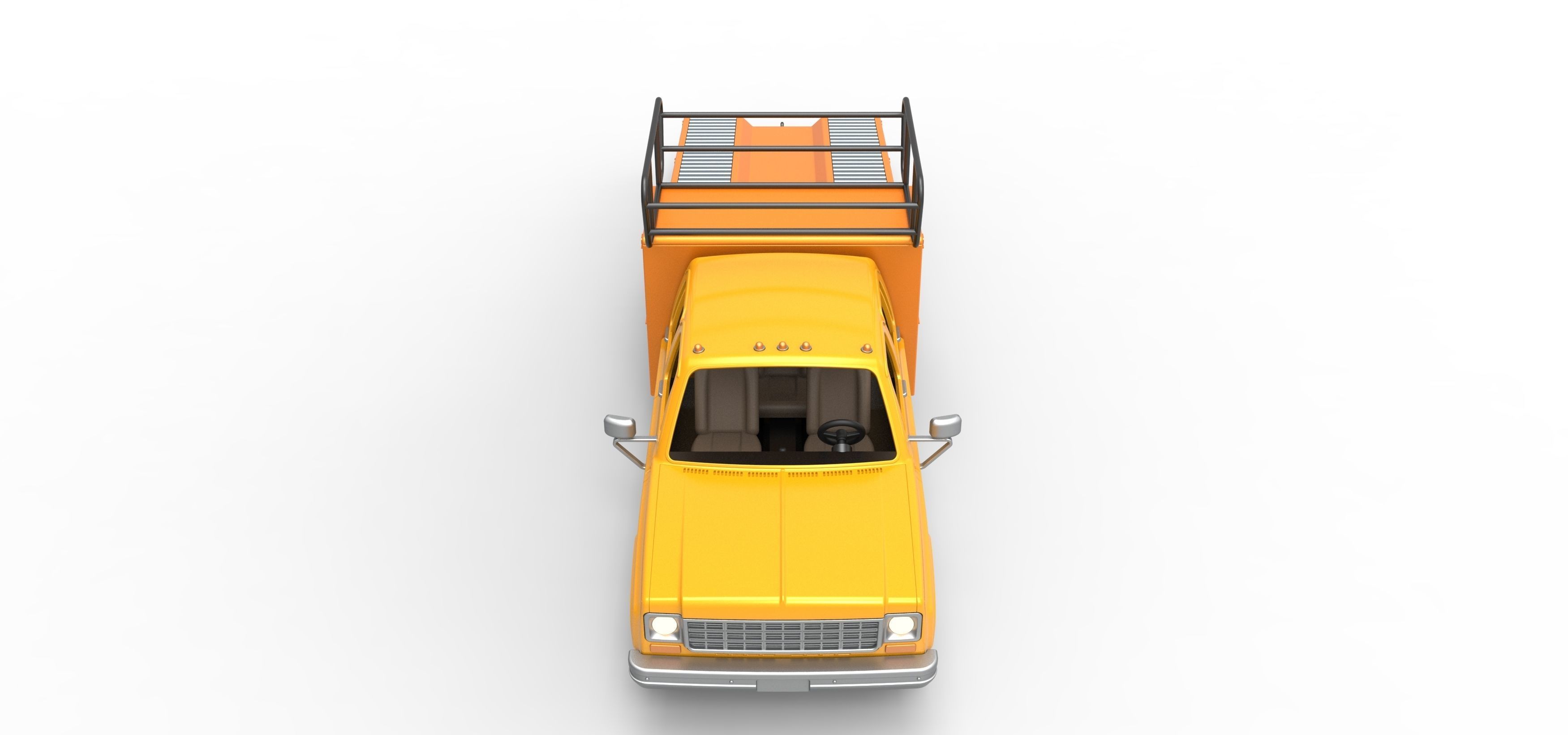 Vintage Transporter truck for Race car Scale 1 to 25 3D print model_15