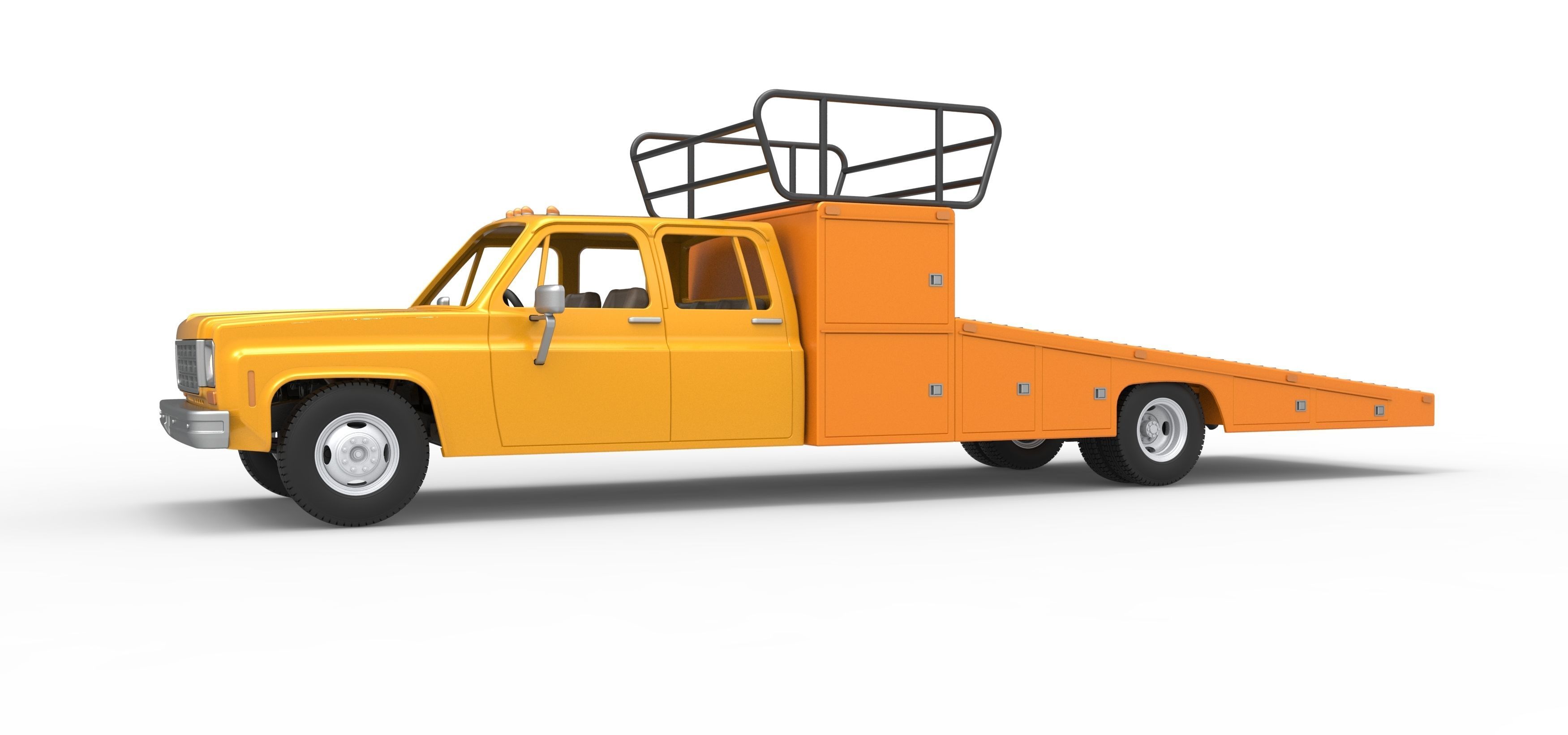 Vintage Transporter truck for Race car Scale 1 to 25 3D print model_9