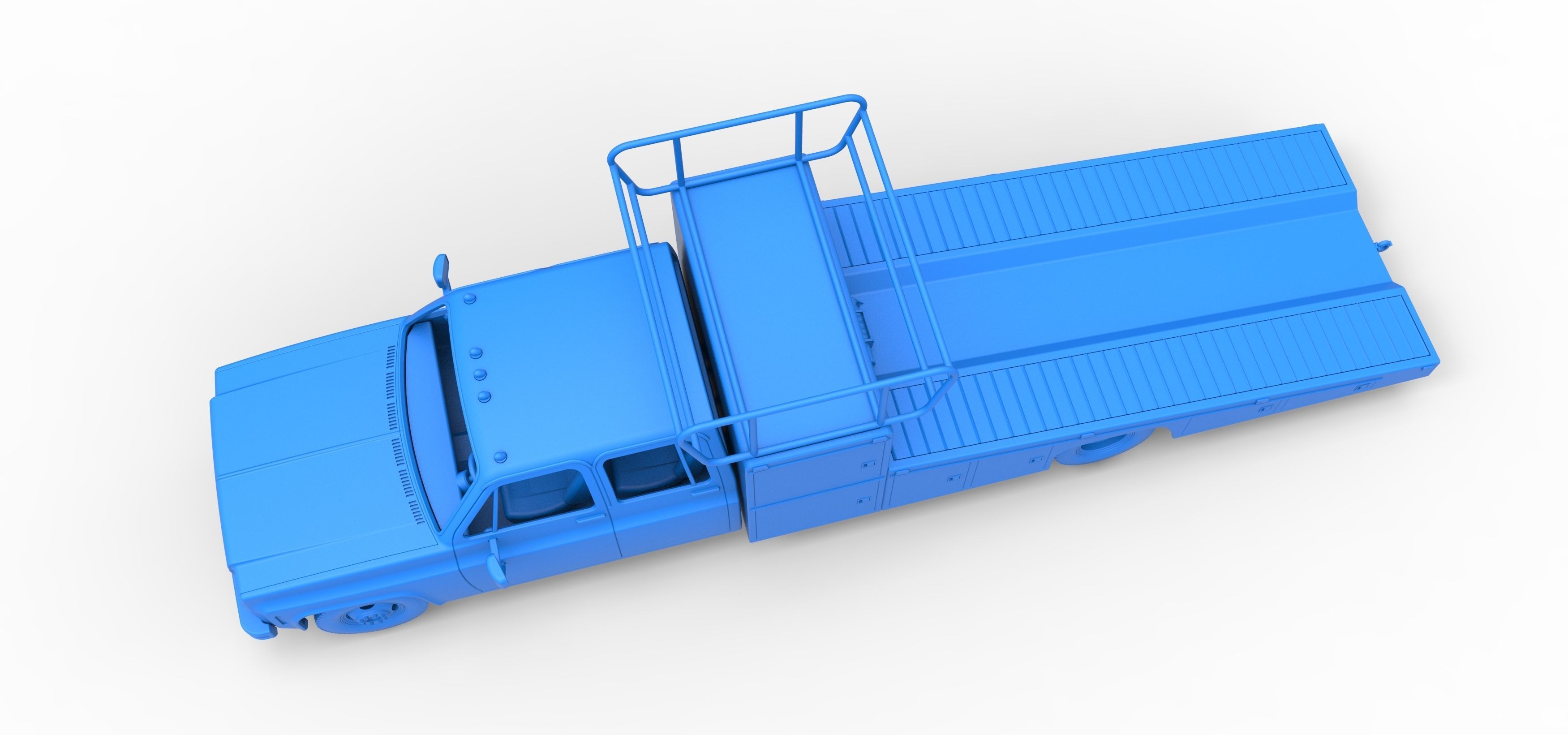 Vintage Transporter truck for Race car Scale 1 to 25 3D print model_38