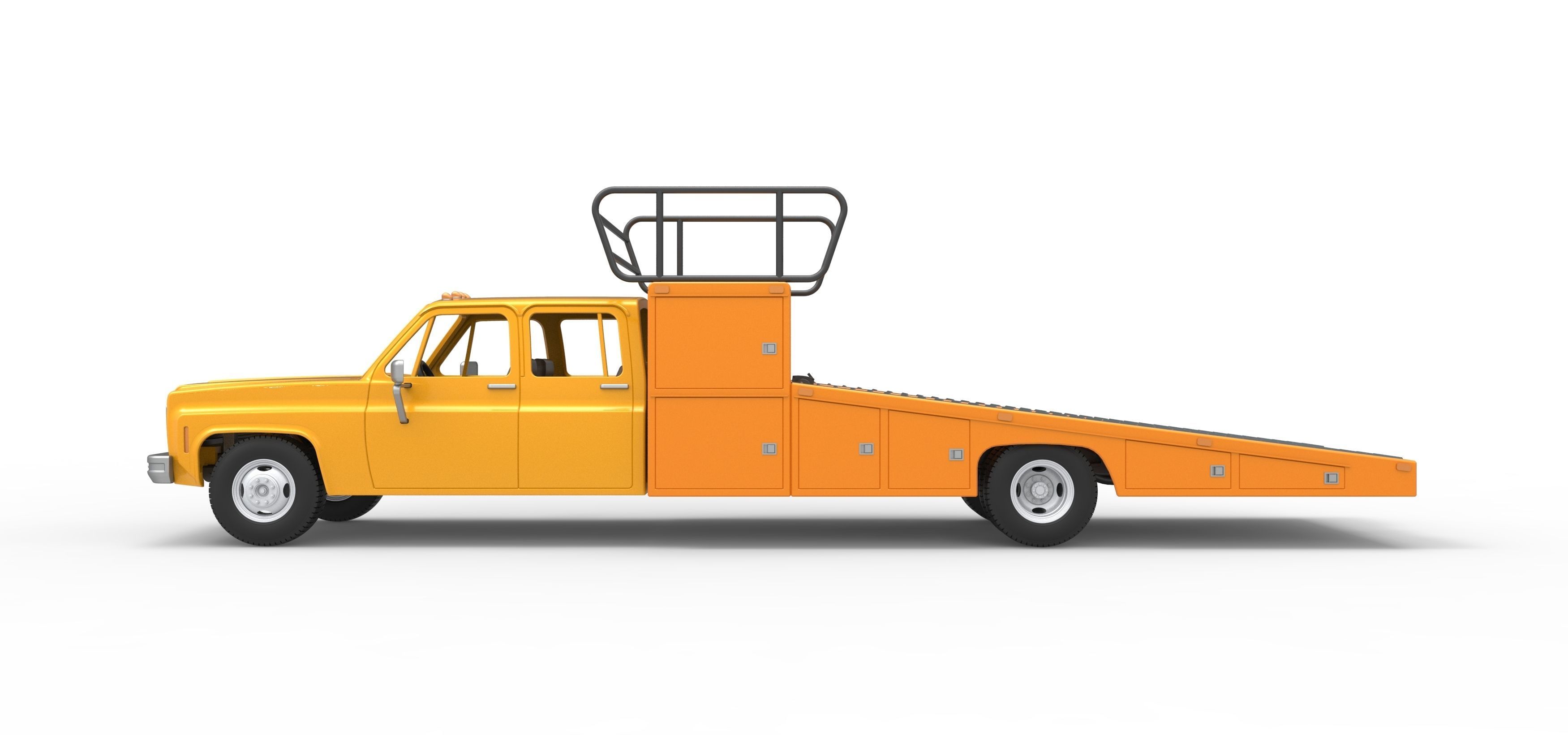 Vintage Transporter truck for Race car Scale 1 to 25 3D print model_16