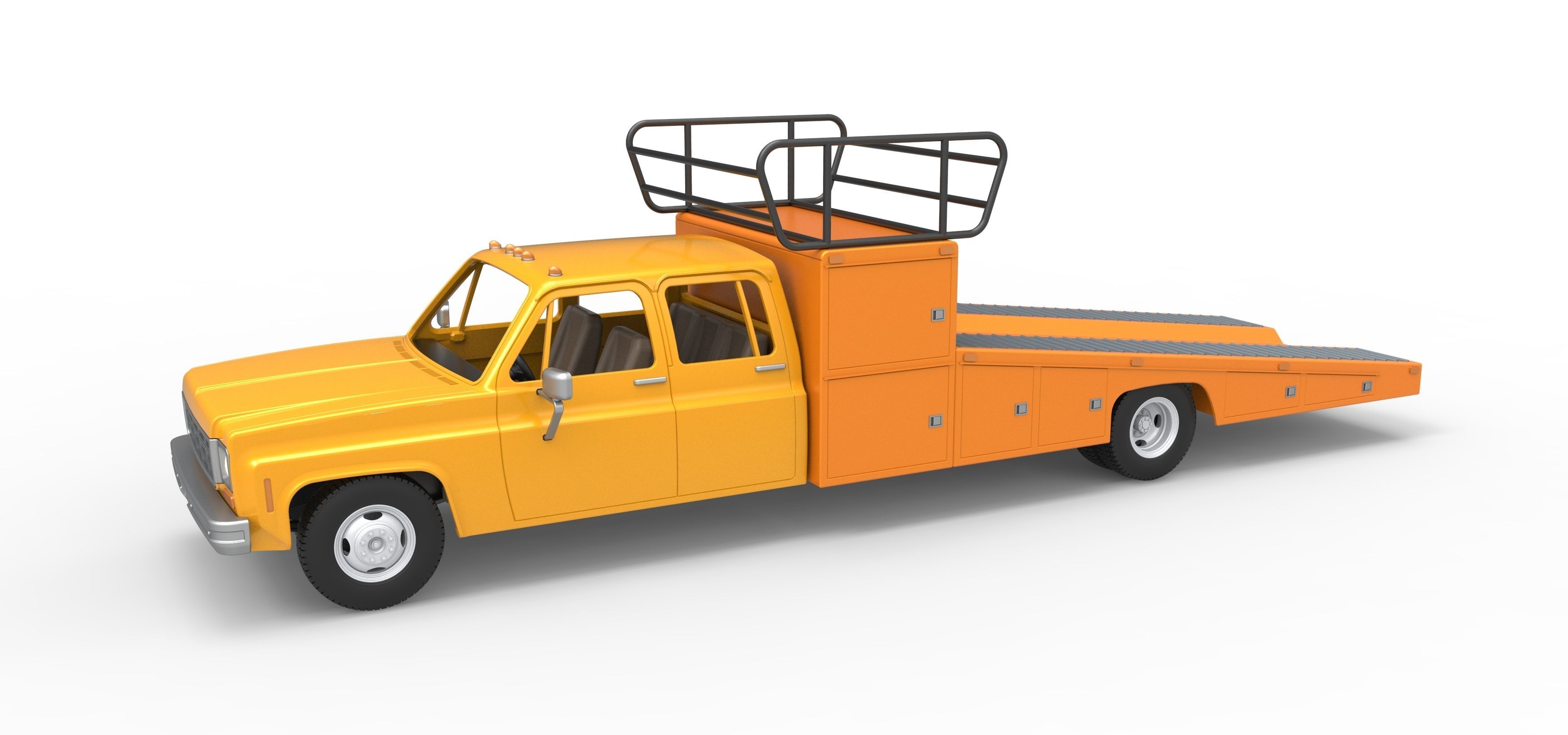 Vintage Transporter truck for Race car Scale 1 to 25 3D print model_8