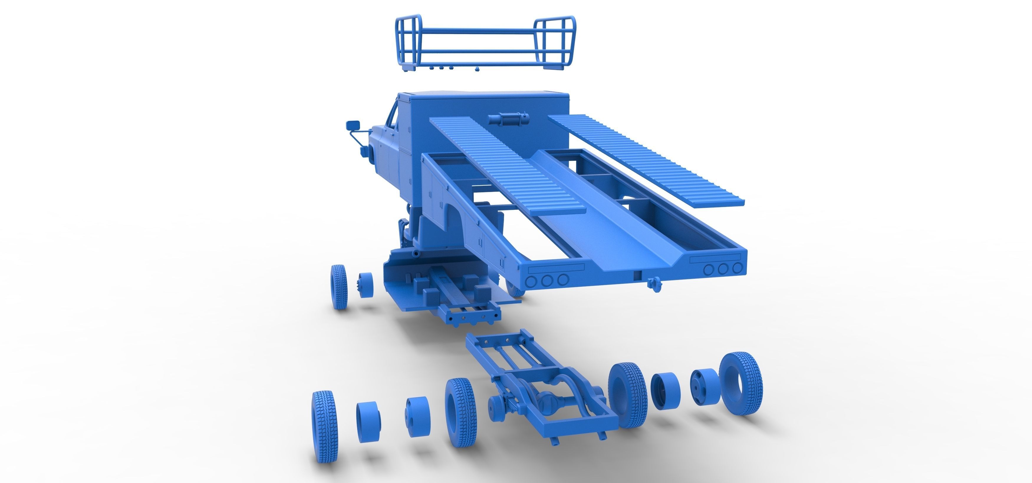 Vintage Transporter truck for Race car Scale 1 to 25 3D print model_59