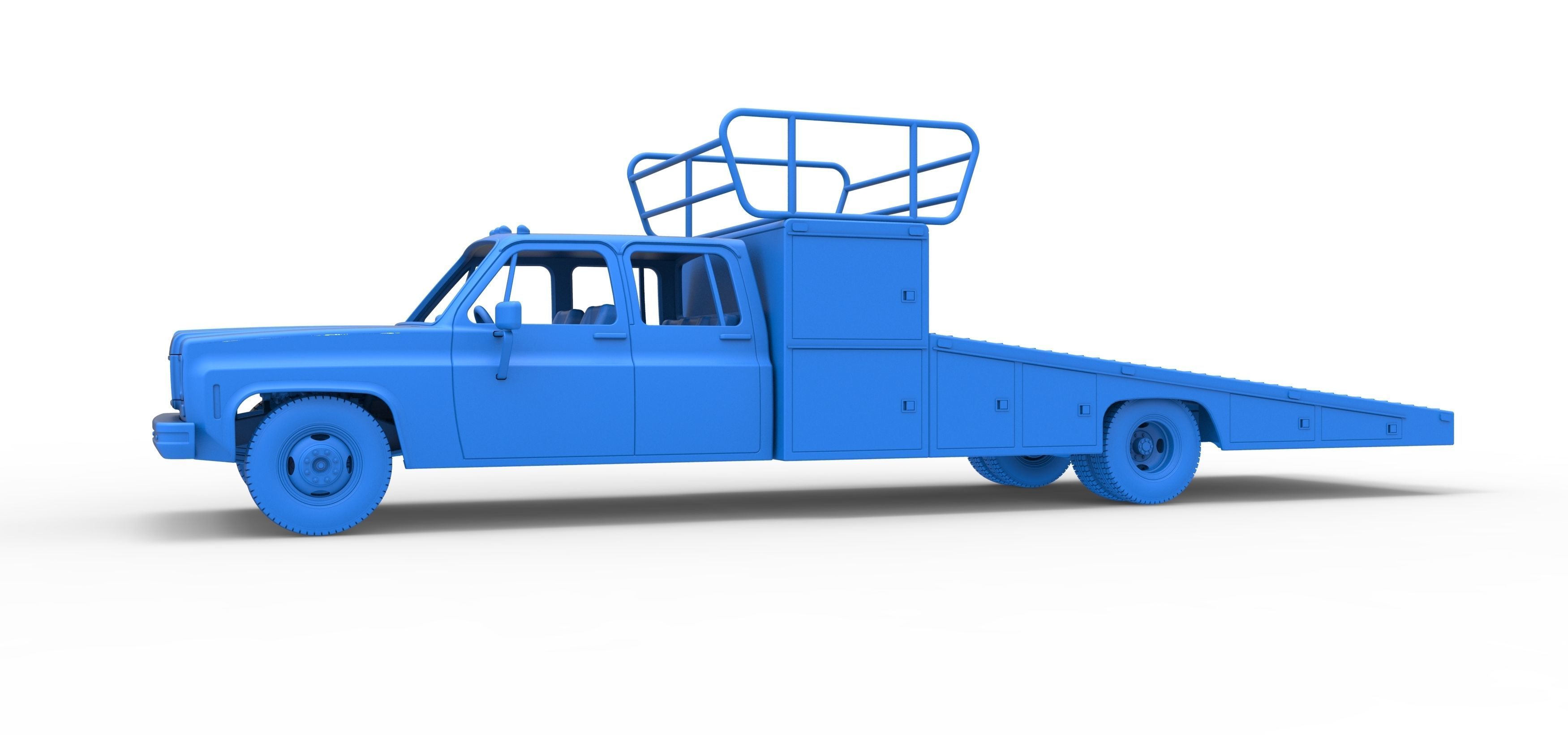 Vintage Transporter truck for Race car Scale 1 to 25 3D print model_36
