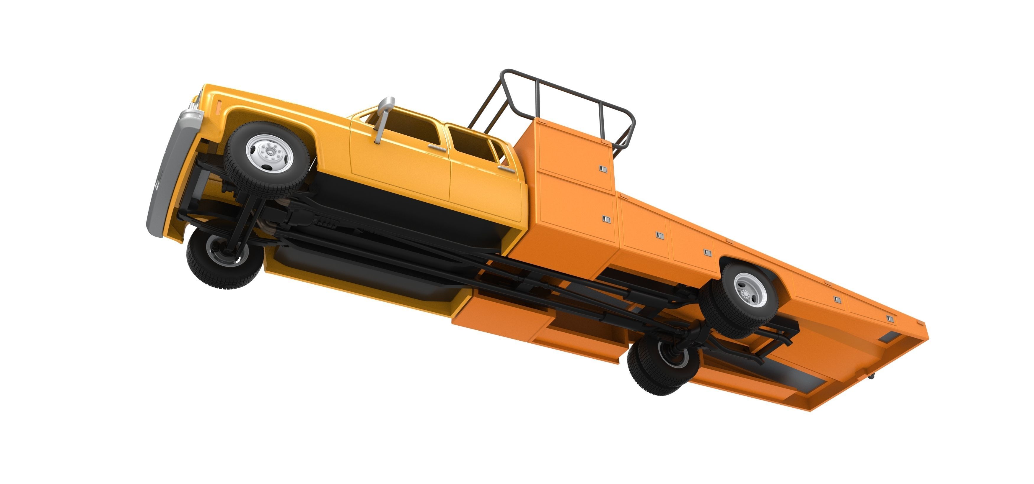 Vintage Transporter truck for Race car Scale 1 to 25 3D print model_10