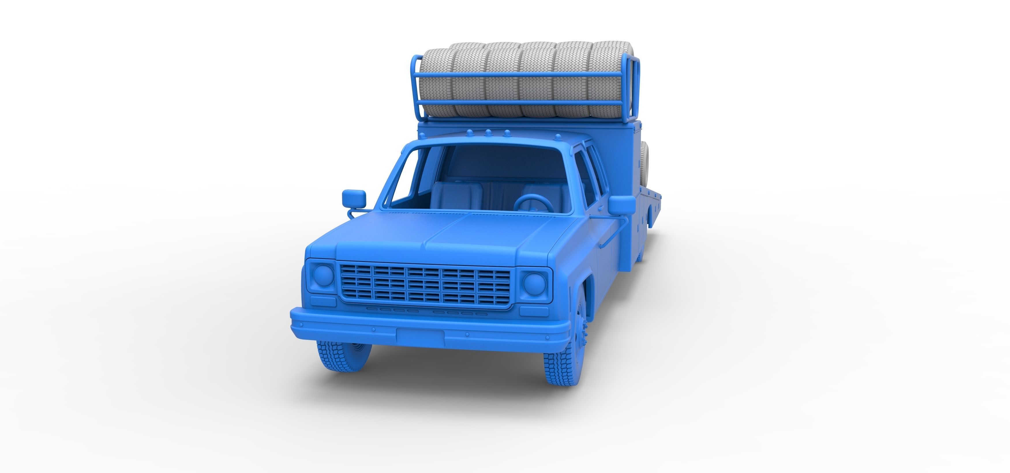 Vintage Transporter truck for Race car Scale 1 to 25 3D print model_28