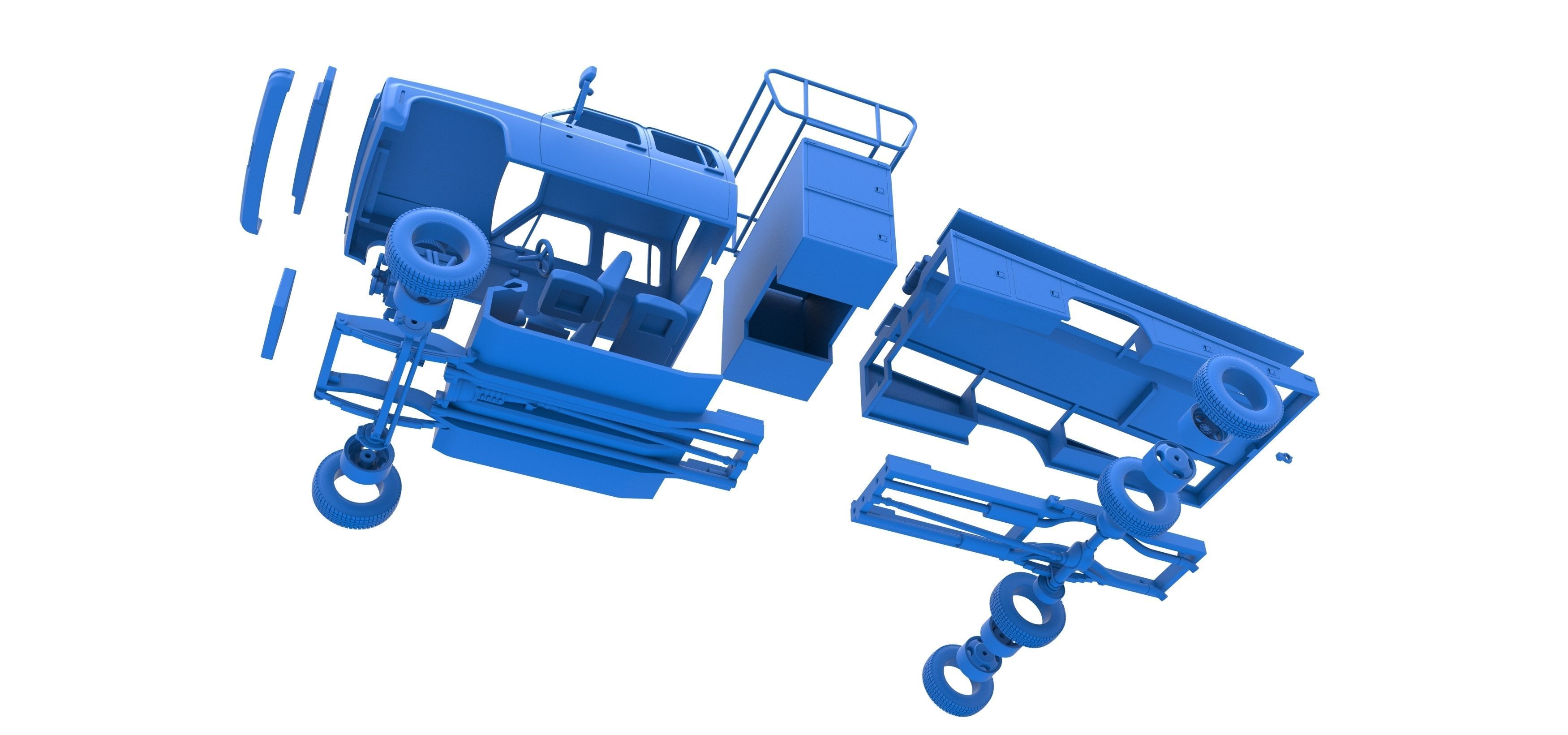 Vintage Transporter truck for Race car Scale 1 to 25 3D print model_54