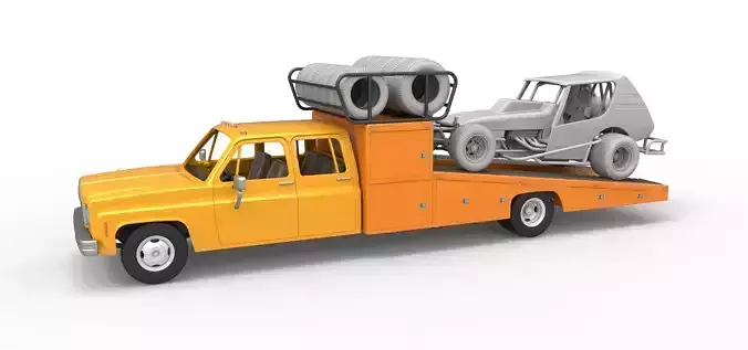 Vintage Transporter truck for Race car Scale 1 to 25 3D print model
