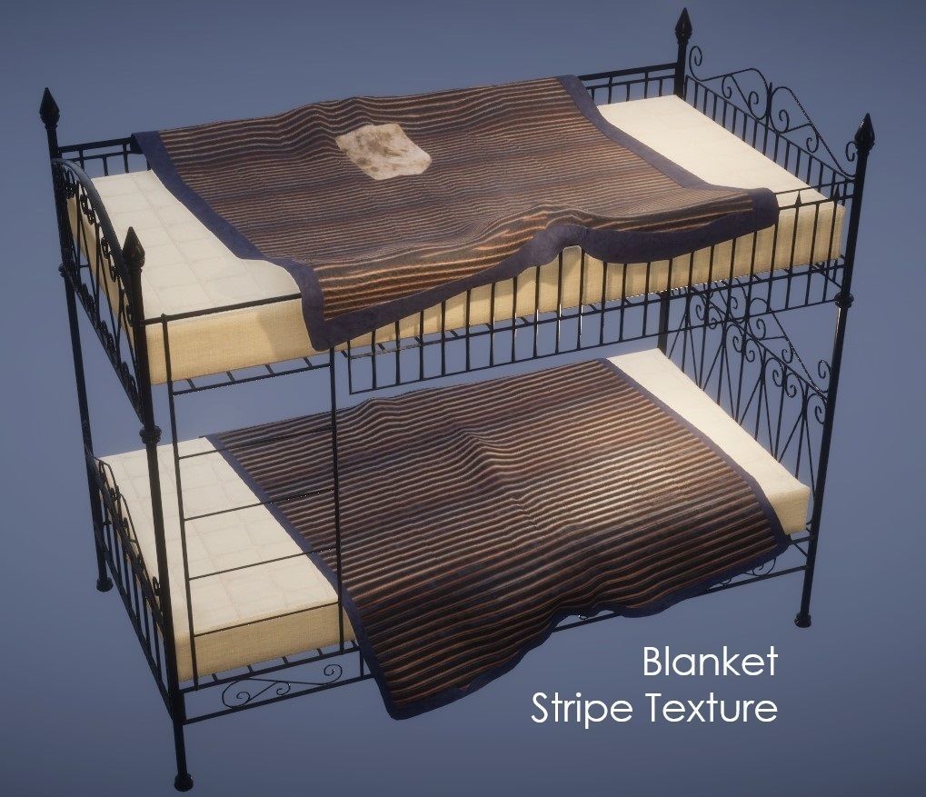 Ornate Victorian Bunk Beds - 4K PBR Low-poly 3D model_5