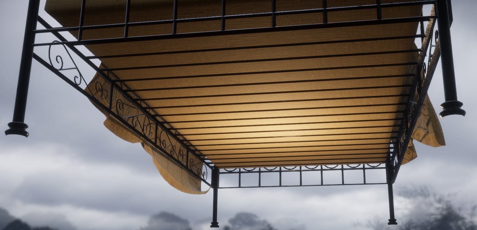 Ornate Victorian Bunk Beds - 4K PBR Low-poly 3D model_11