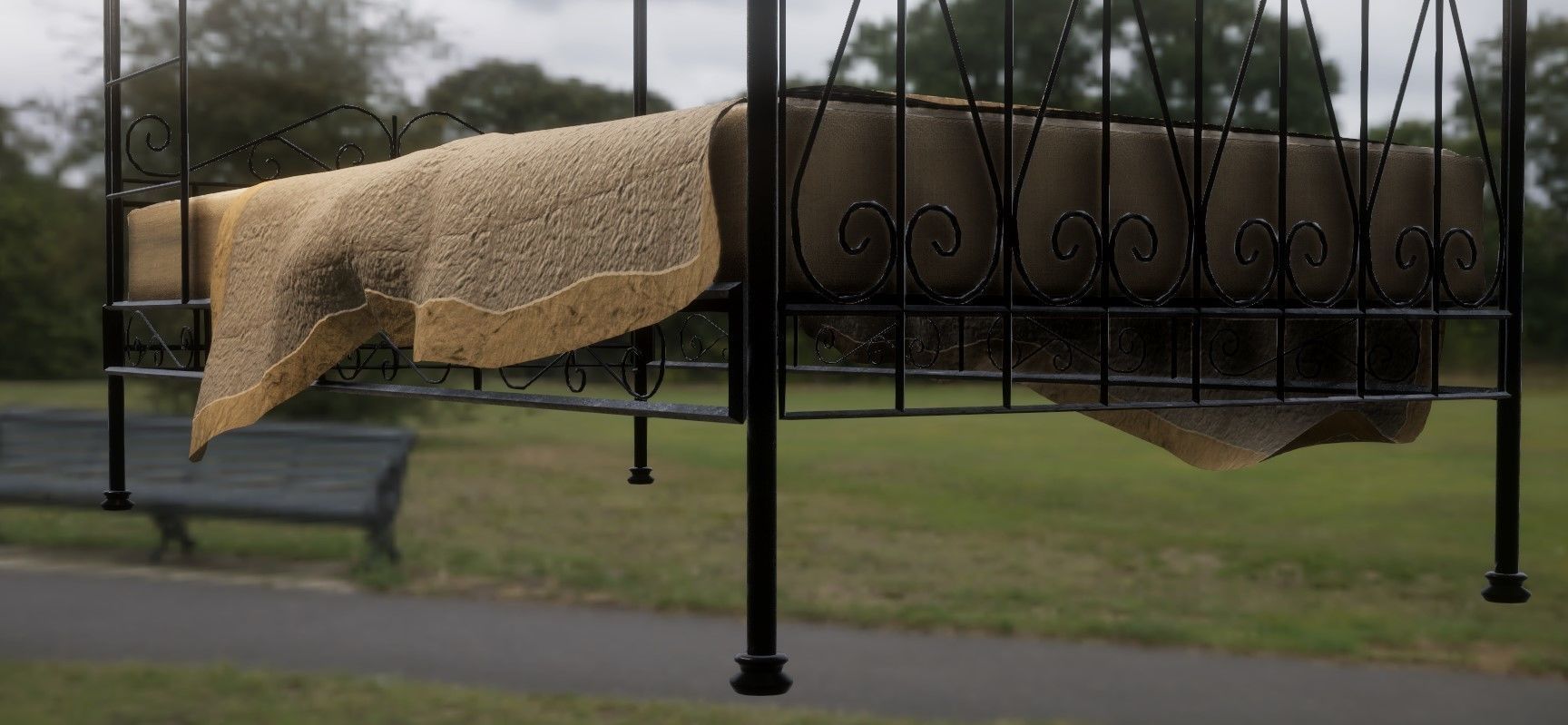 Ornate Victorian Bunk Beds - 4K PBR Low-poly 3D model_15