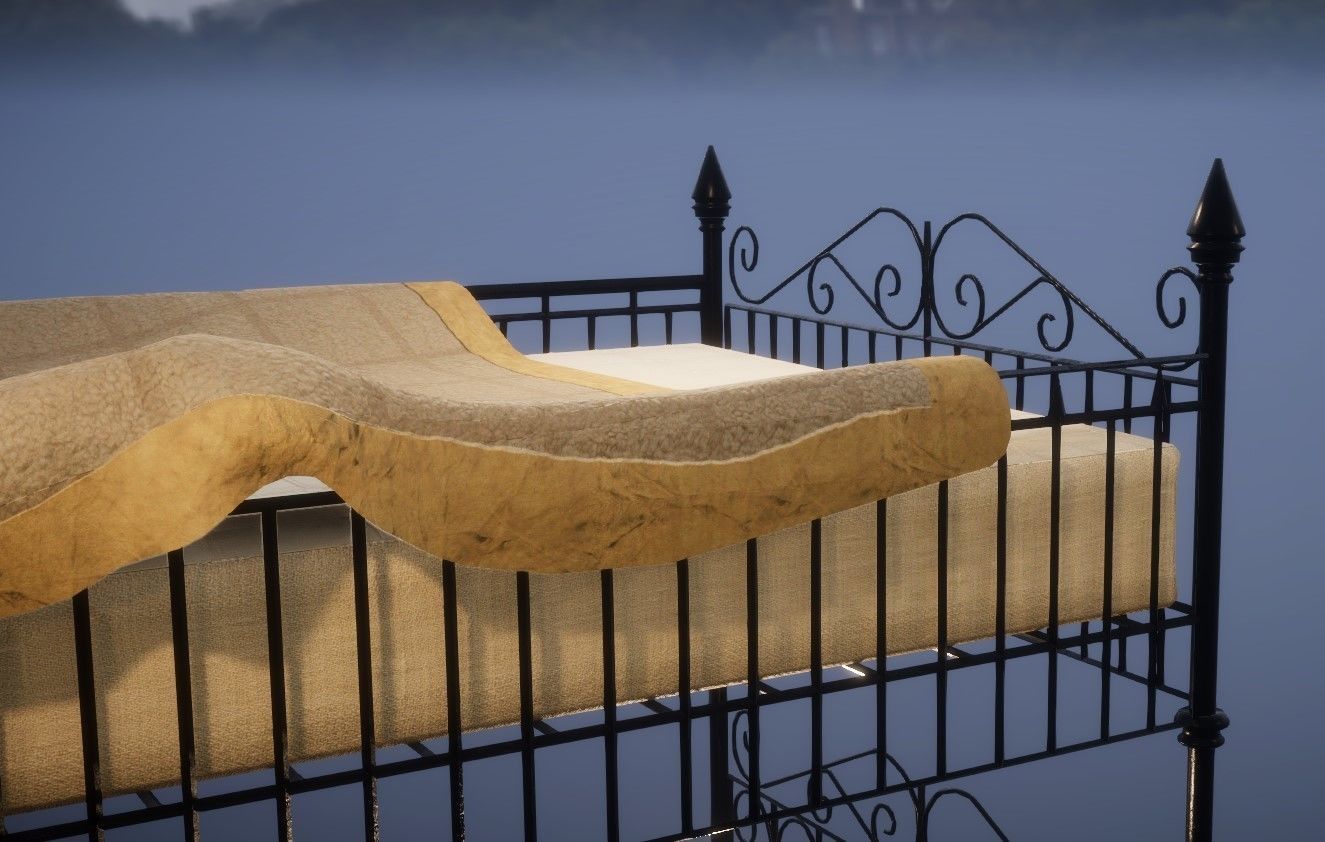 Ornate Victorian Bunk Beds - 4K PBR Low-poly 3D model_10