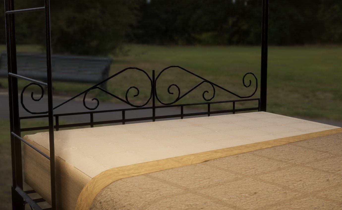 Ornate Victorian Bunk Beds - 4K PBR Low-poly 3D model_12