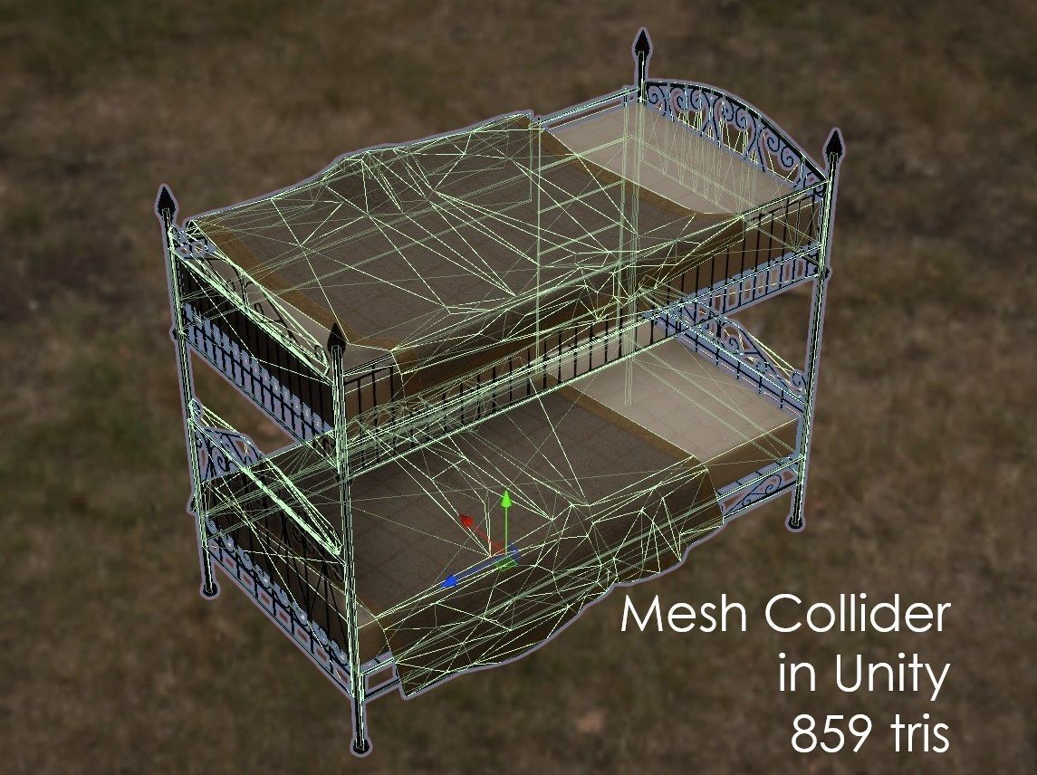 Ornate Victorian Bunk Beds - 4K PBR Low-poly 3D model_20