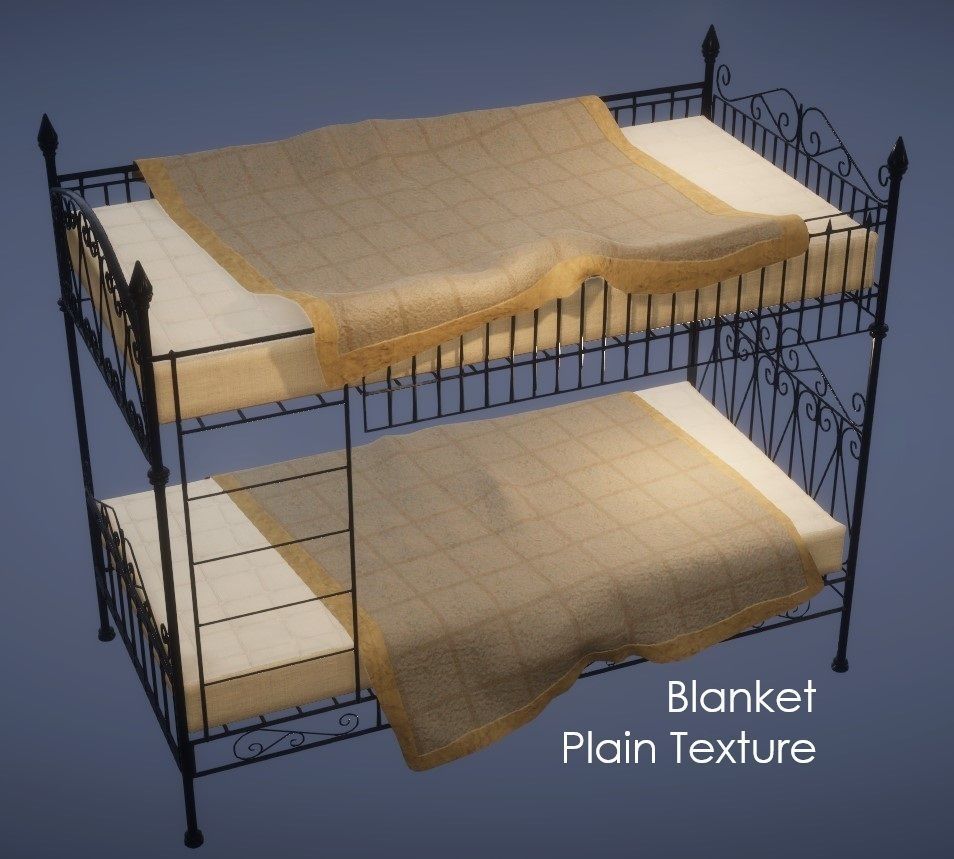 Ornate Victorian Bunk Beds - 4K PBR Low-poly 3D model_1