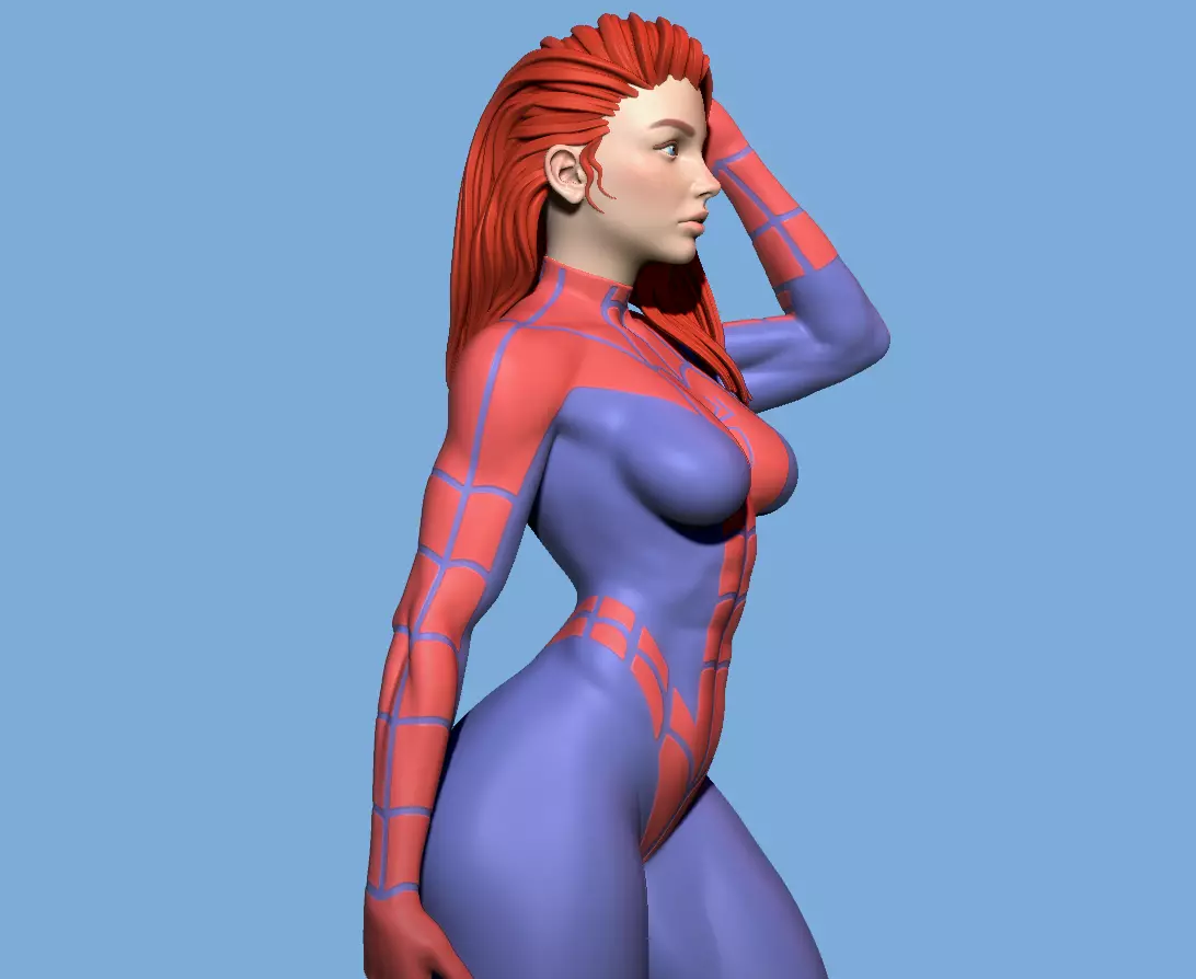 Mary Jane in spider-man suit Free 3D print model