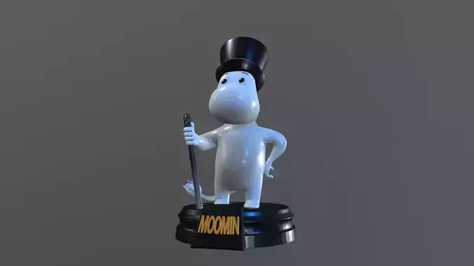 Moominpappa moomin statue 3D print model