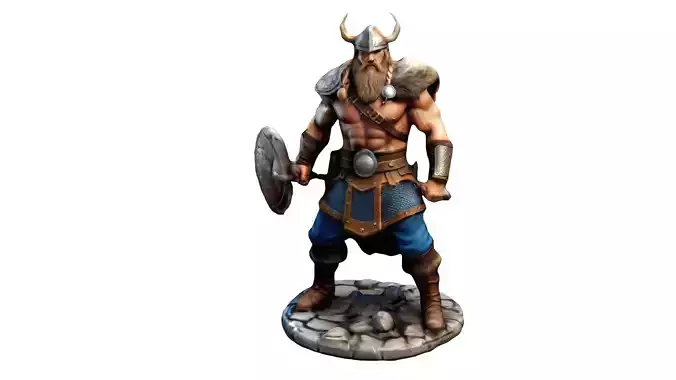 Realistic Looking Viking Warrior - High Poly