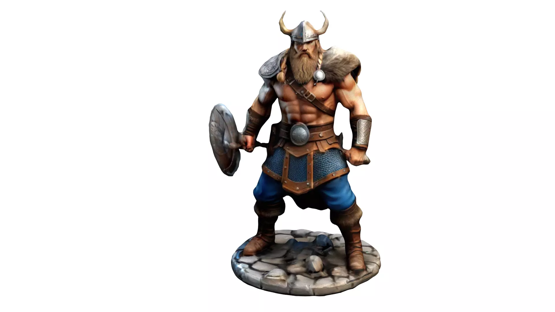 Realistic Looking Viking Warrior - High Poly 3D model_0