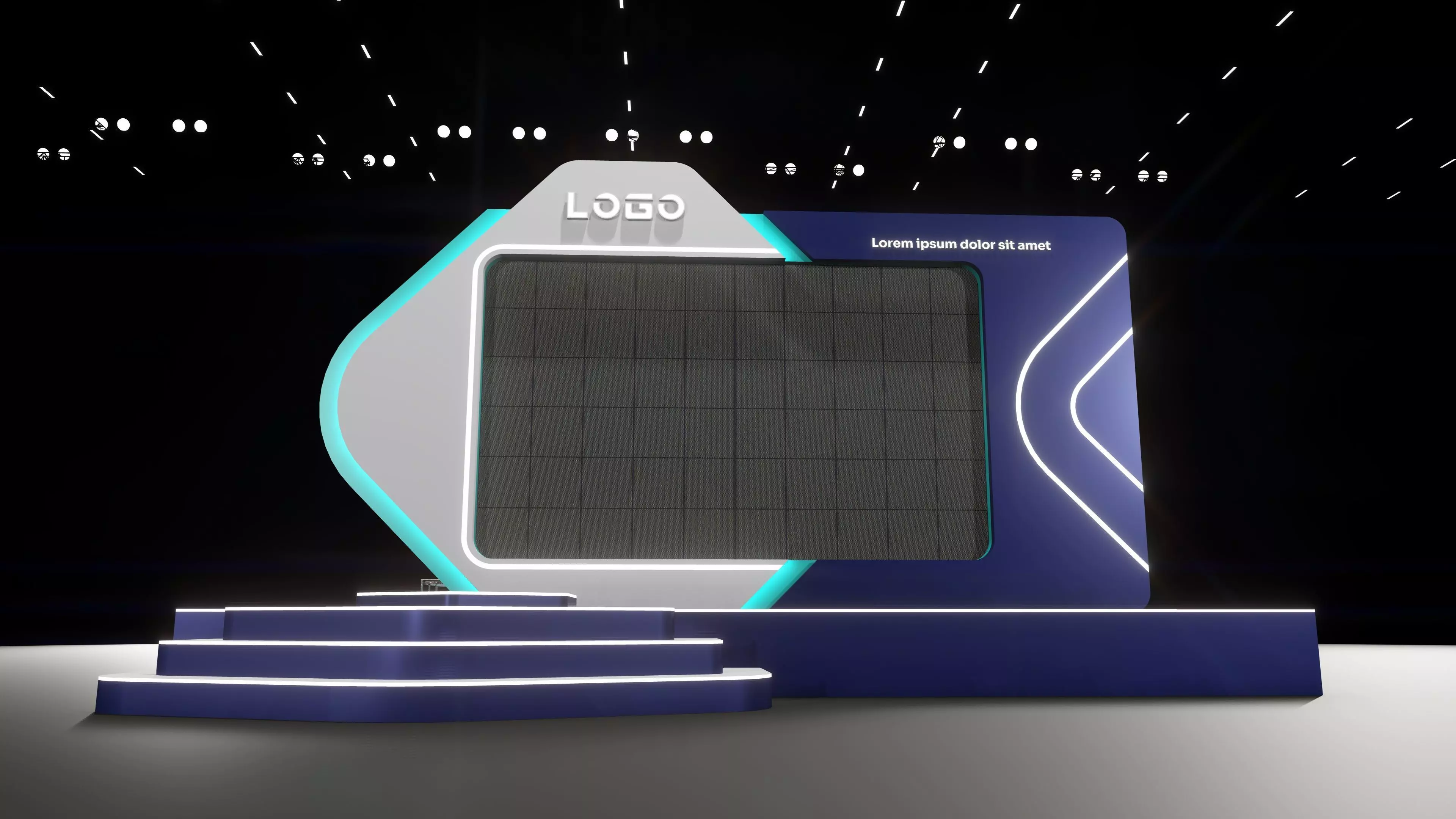 Indoor stage 001 3D model_0