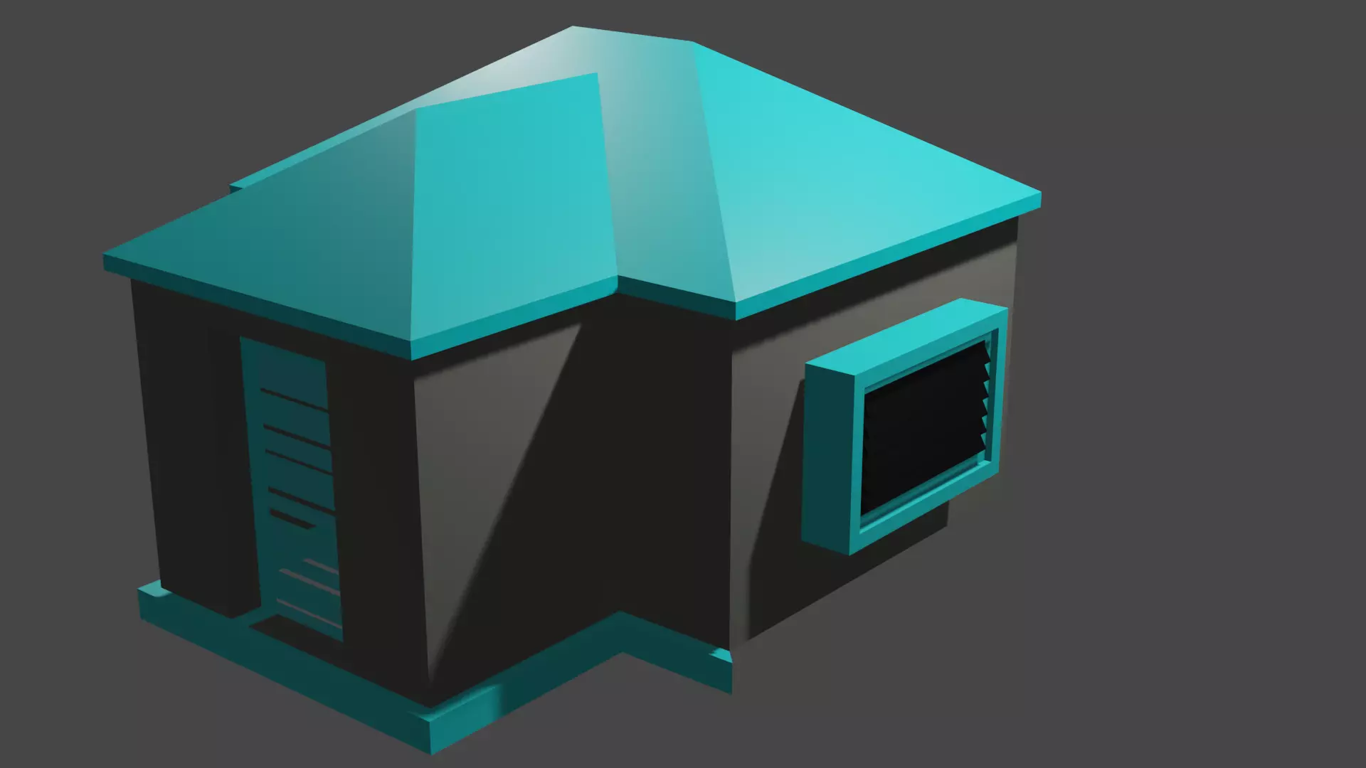 Low  poly house  Free 3D model_0