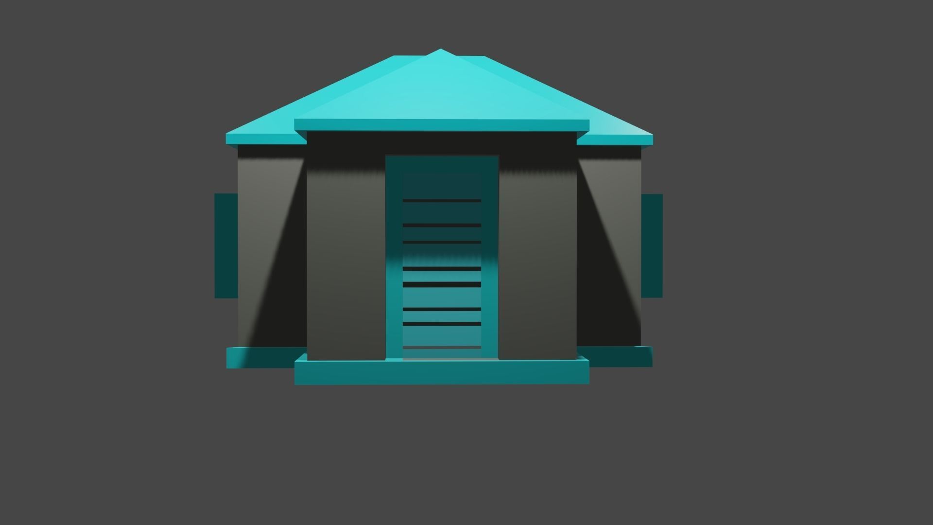 Low  poly house  Free 3D model_1