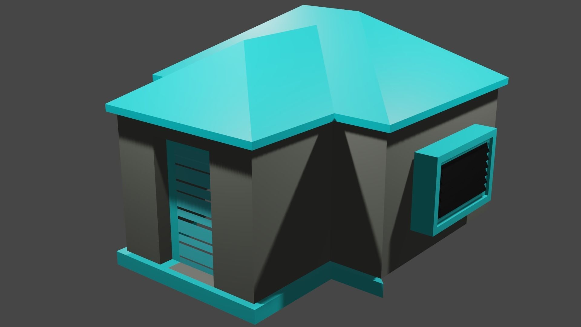 Low  poly house  Free 3D model_2