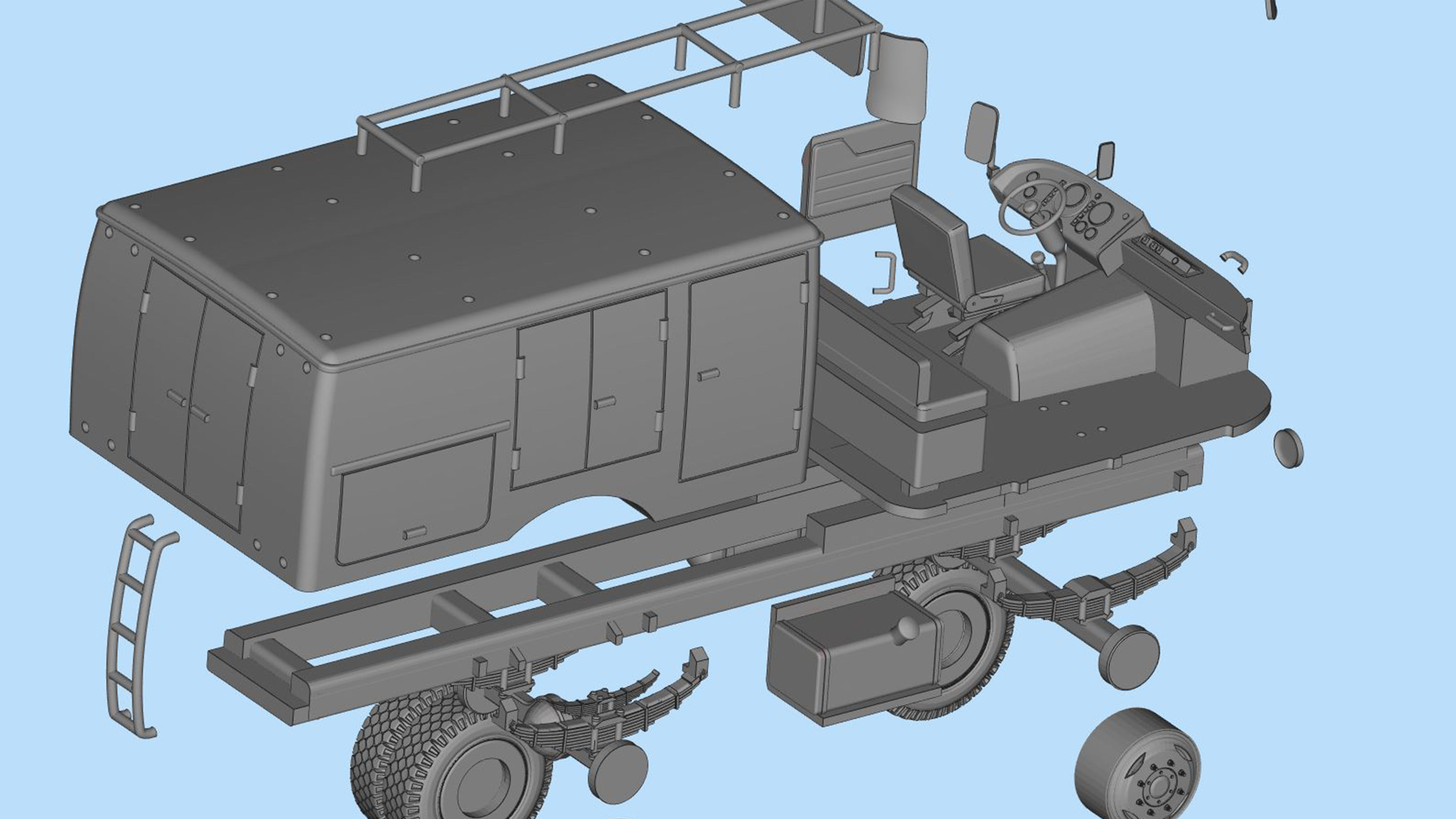 Truck DDR 1969 IFA W50 TLF16 tanker feuerwehr 3d stl  3D print model_11