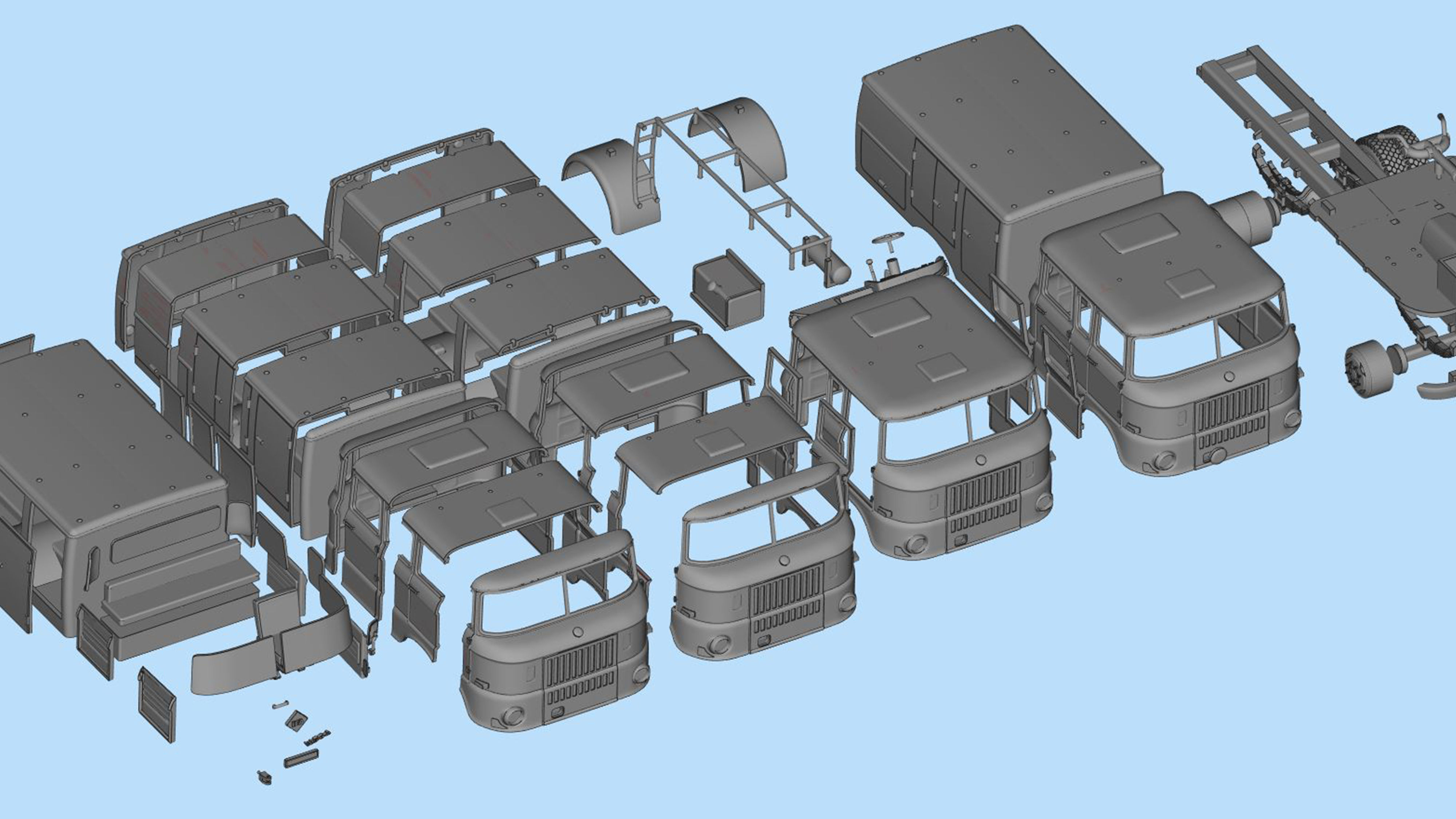 Truck DDR 1969 IFA W50 TLF16 tanker feuerwehr 3d stl  3D print model_13