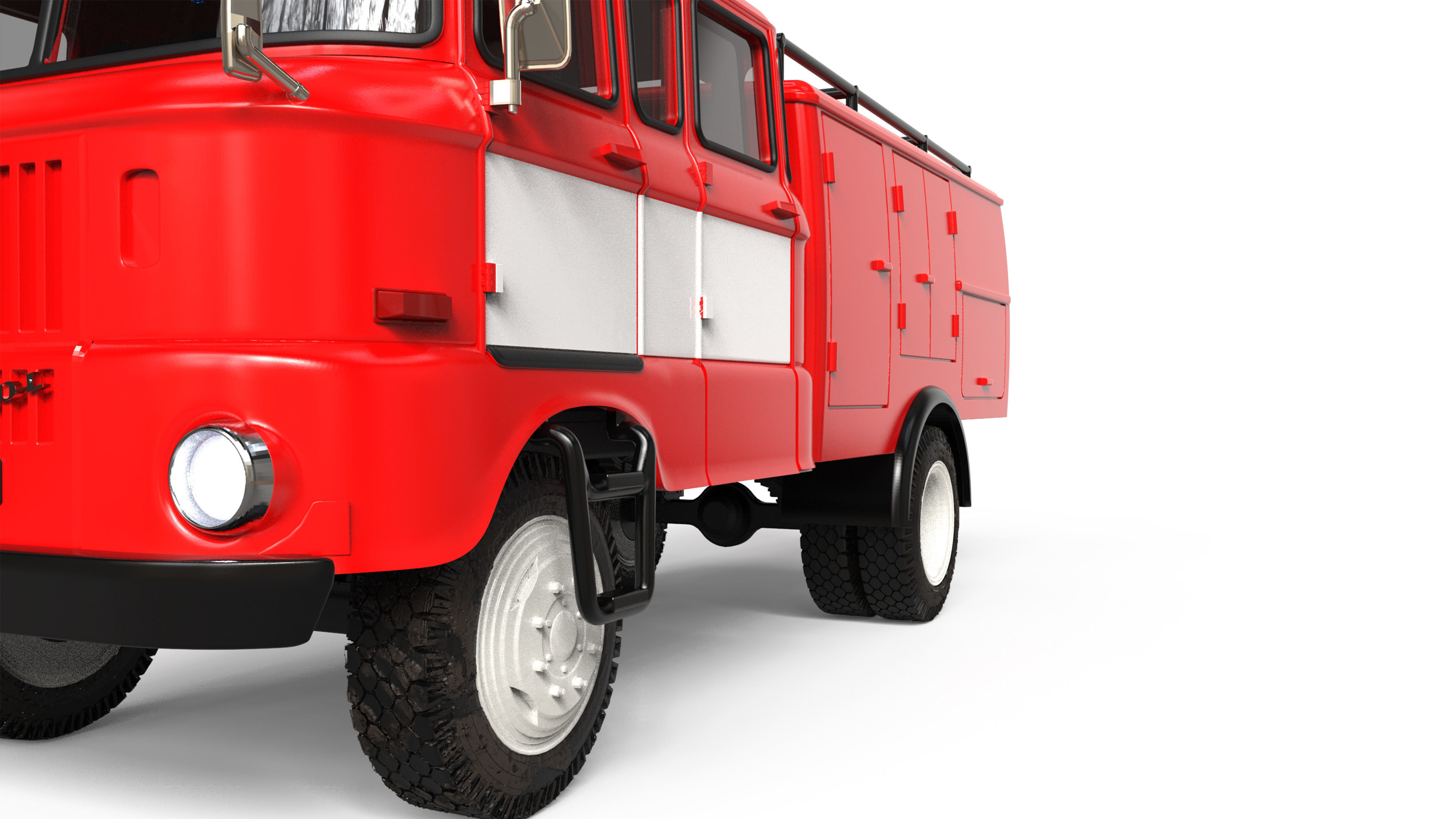 Truck DDR 1969 IFA W50 TLF16 tanker feuerwehr 3d stl  3D print model_7