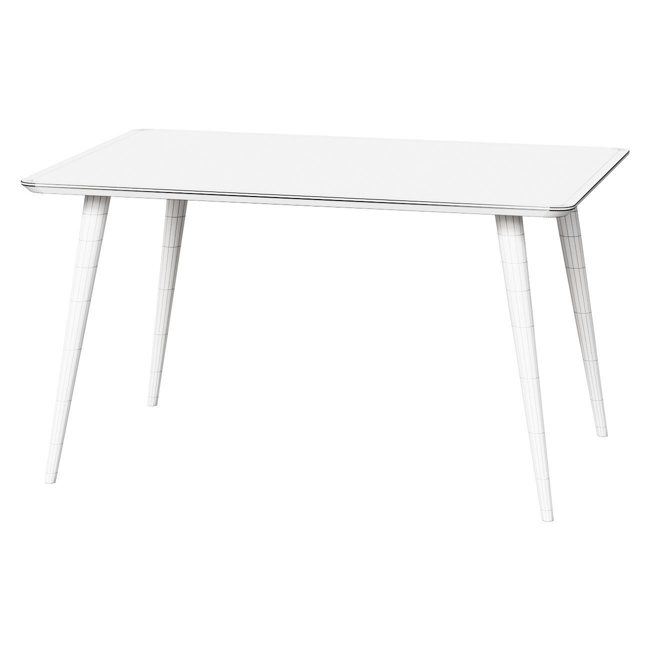 Ronda Black American walnut dining table 3D model_1