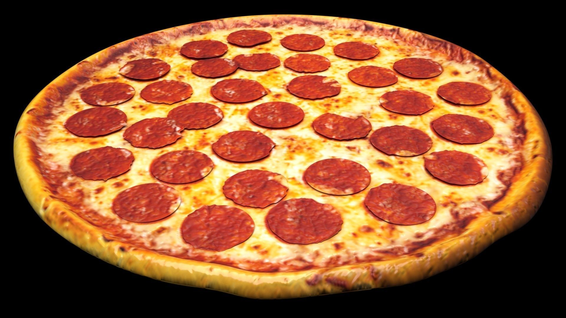 Pepperoni Pizza 3D model_6