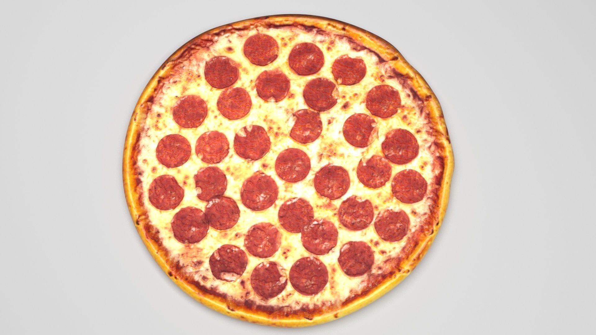Pepperoni Pizza 3D model_3