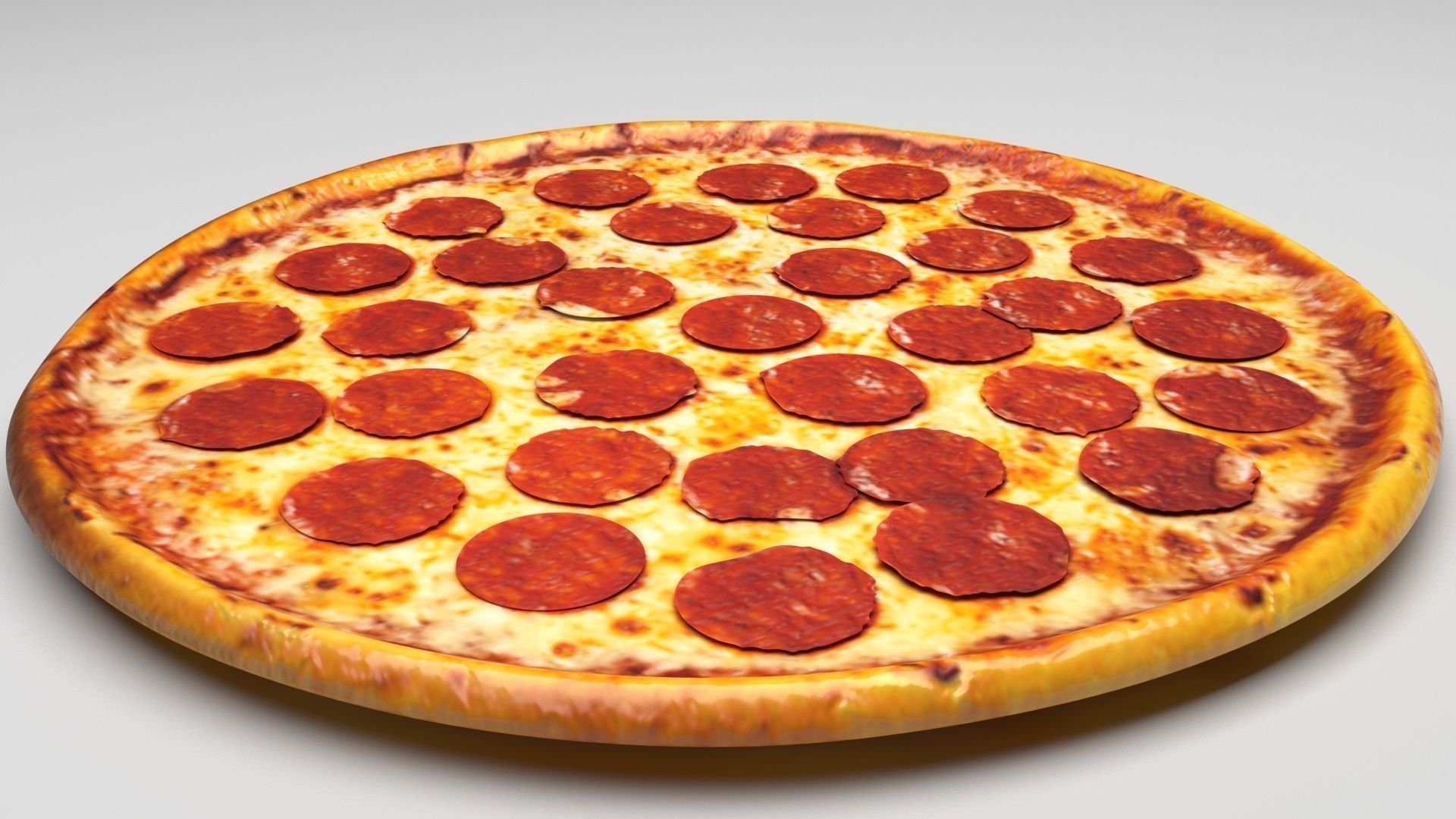 Pepperoni Pizza 3D model_2