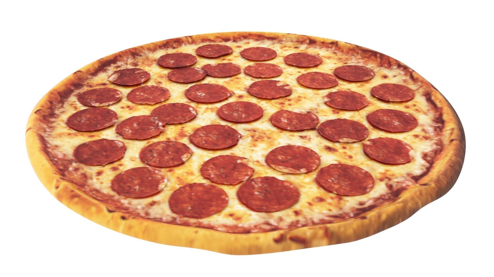 Pepperoni Pizza 3D model_7