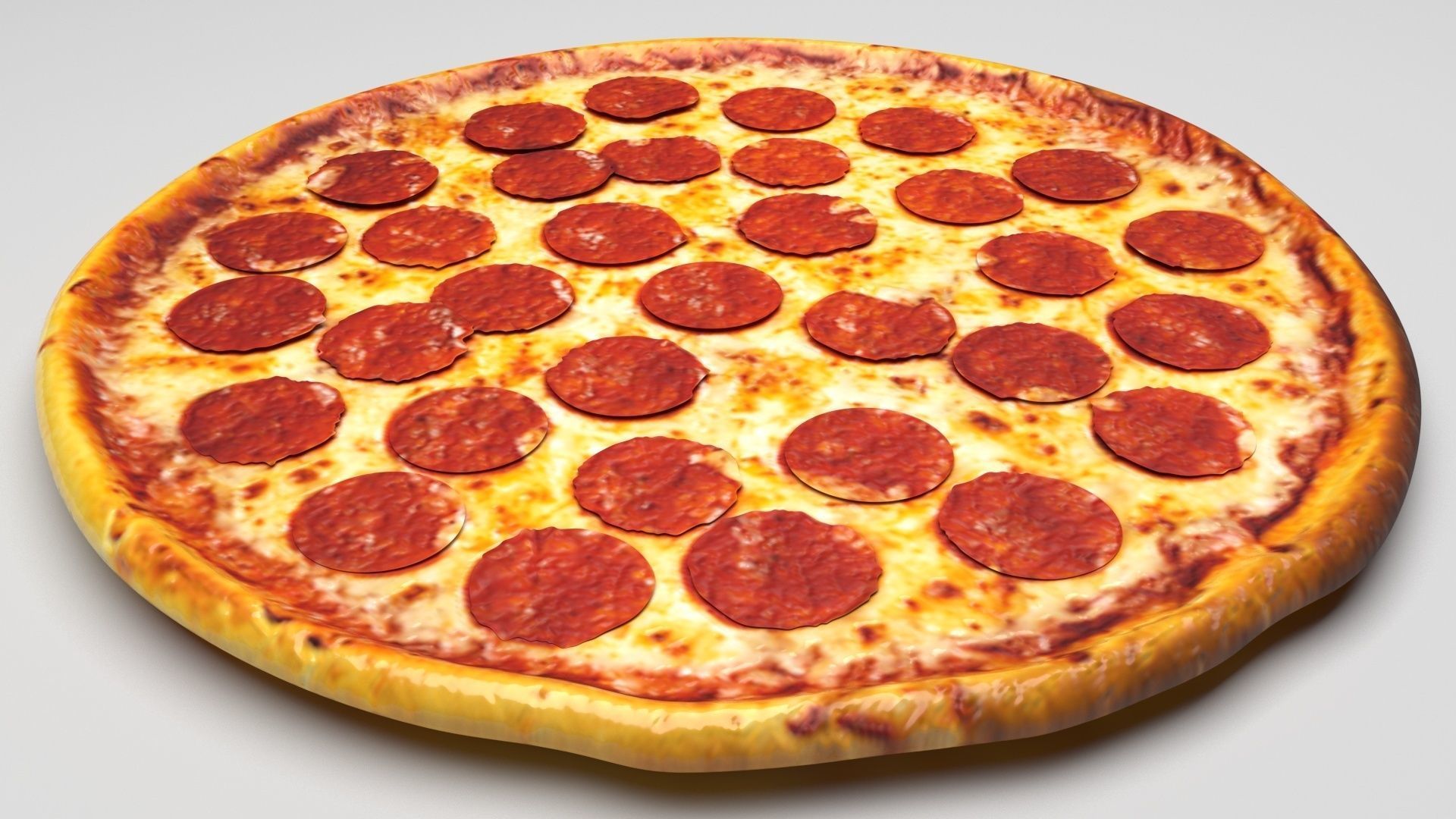 Pepperoni Pizza 3D model_4