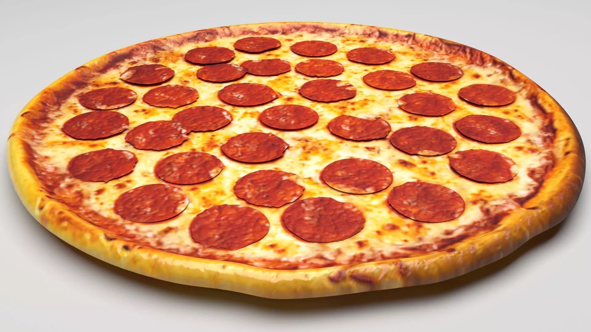 Pepperoni Pizza 3D model_0
