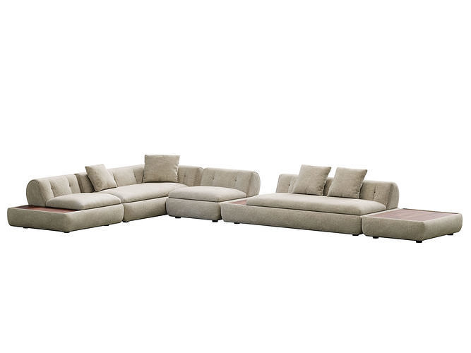 Supermoon Sofa 3D model 2