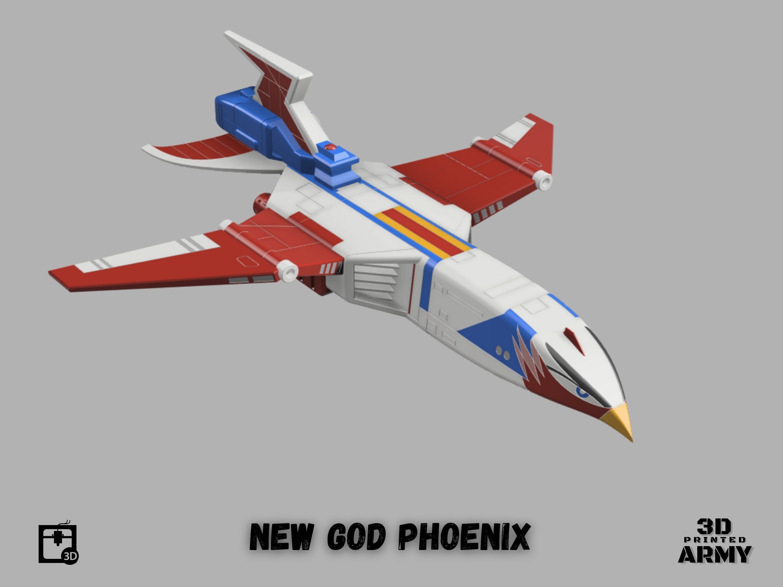 Gatchaman New  GOD PHOENIX starship - 3D printing model - STL  3D print model_1