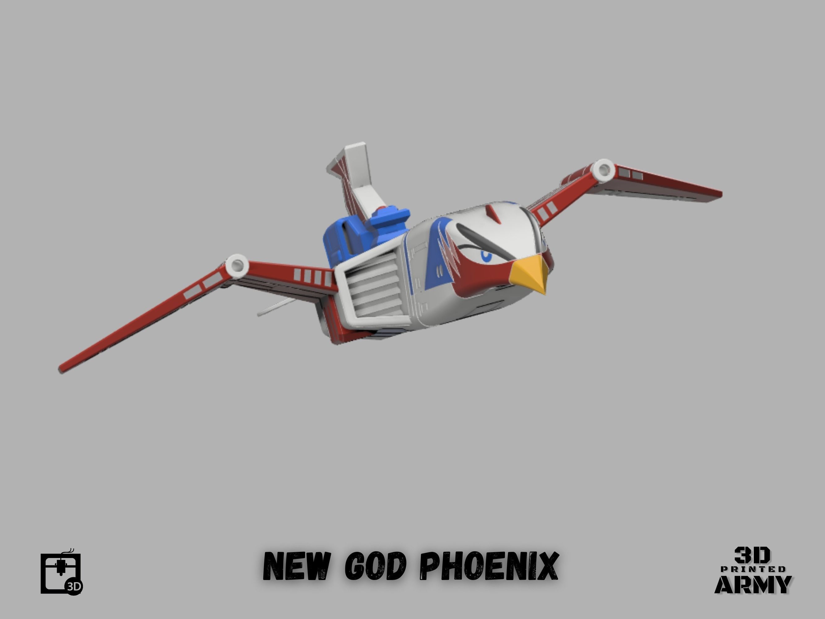 Gatchaman New  GOD PHOENIX starship - 3D printing model - STL  3D print model_11